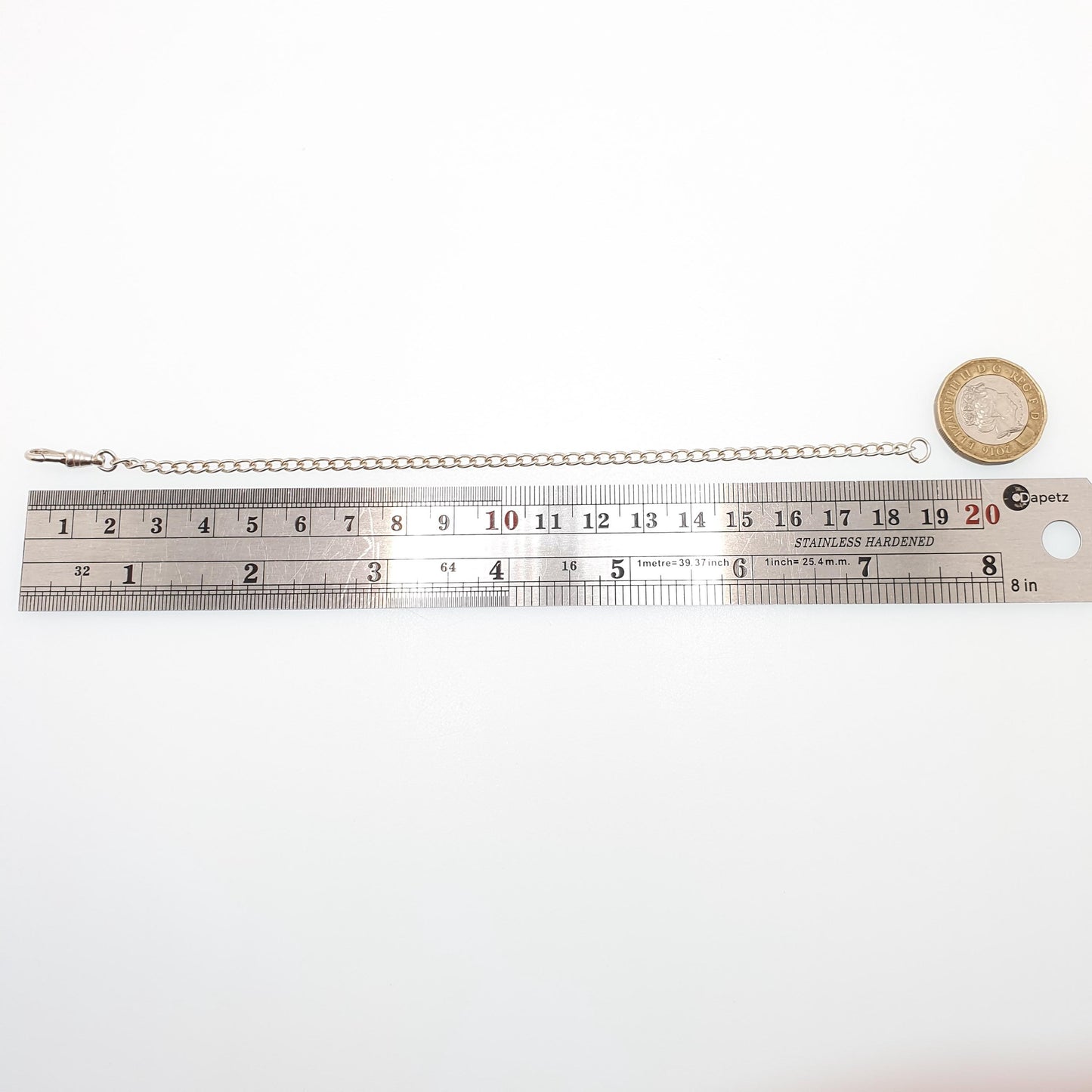Vintage Sterling Silver Bracelet Dog Clip Curb Link Chain Victorian Style 3.97g 19cm 7.5" Fine Solid 925 Womens Mens Jewellery Jewelry
