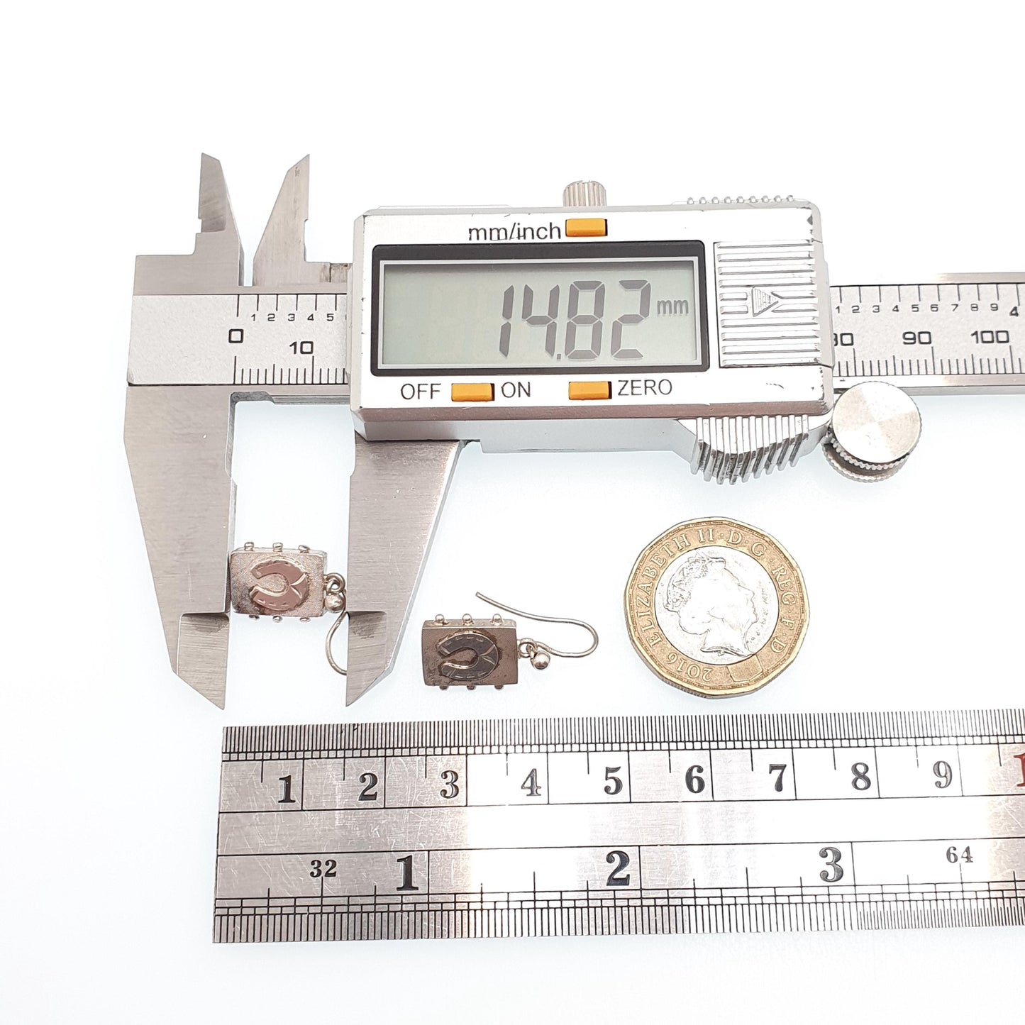 Antique Victorian Sterling Silver Horseshoe Earrings Horse Riding Gift Etruscan Genuine 1800s Hook Womens Vintage Ladies Jewelry Jewellery