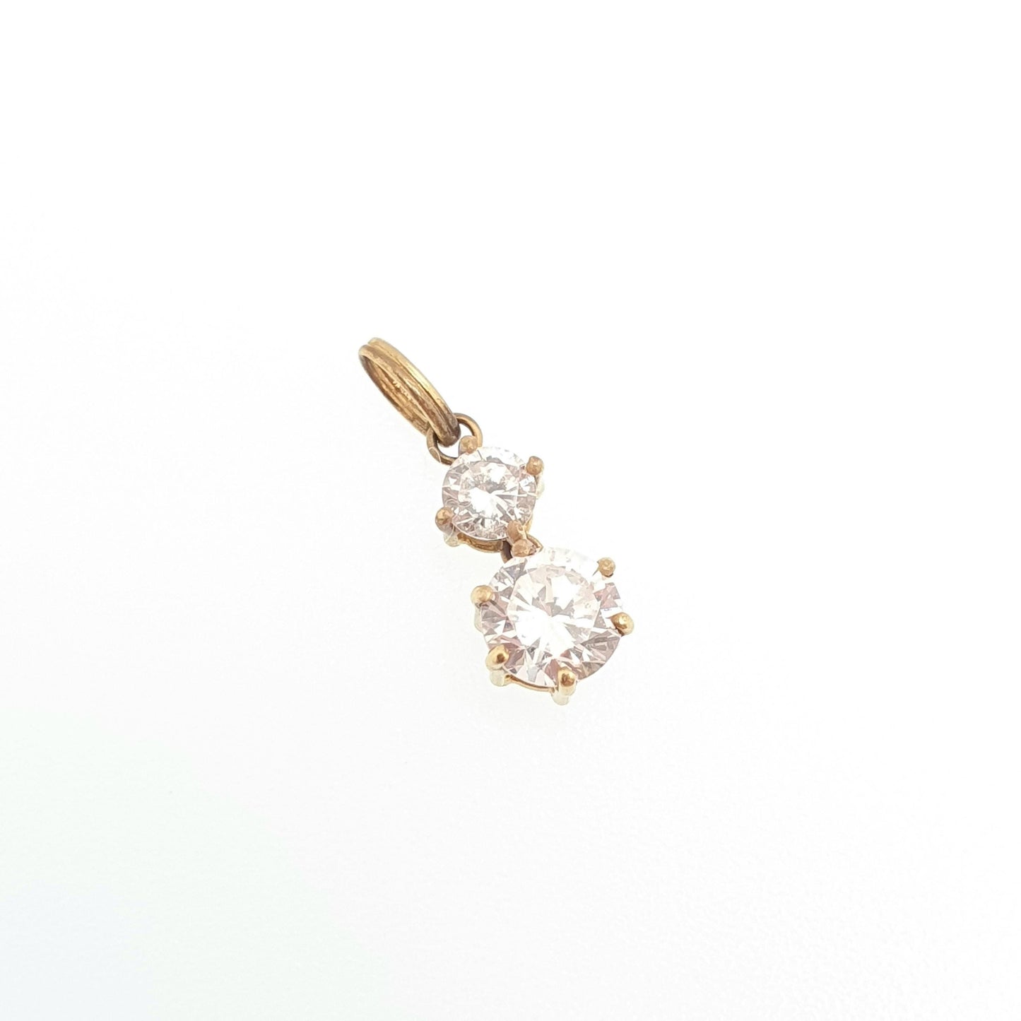 Vintage 18ct Gold Sapphire Wishbone Pendant CZ Necklace Solid 750 18k Marquise Cut Real Gemstone Retro Necklace Womens Jewelry Jewellery
