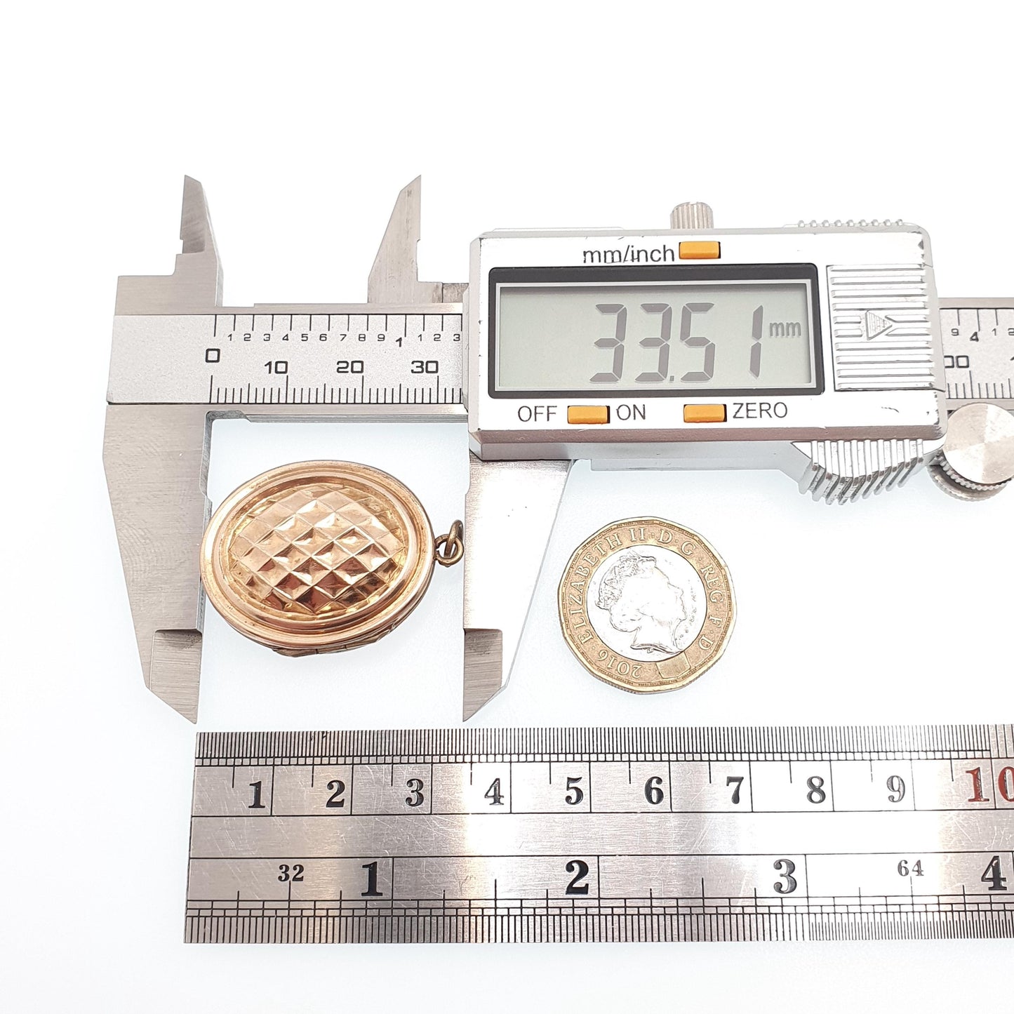 Antique Victorian Rolled Gold Locket Chequered Acorn Pattern Rose Gold Filled Necklace Pendant Oval 1800s Vintage Jewellery Jewelry