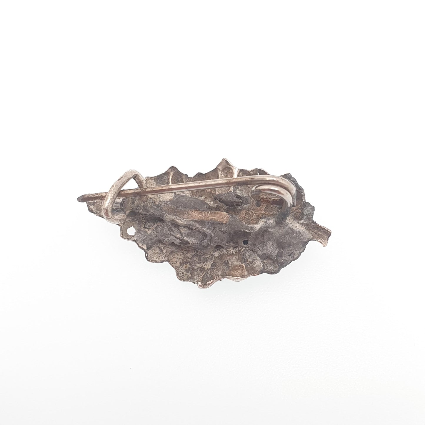 Antique Solid Silver Victorian Fly Brooch Leaf Pin Sapphire Paste Seed Pearl Vintage 1800s Bug Insect Rare Unique Womens Jewelry Jewellery