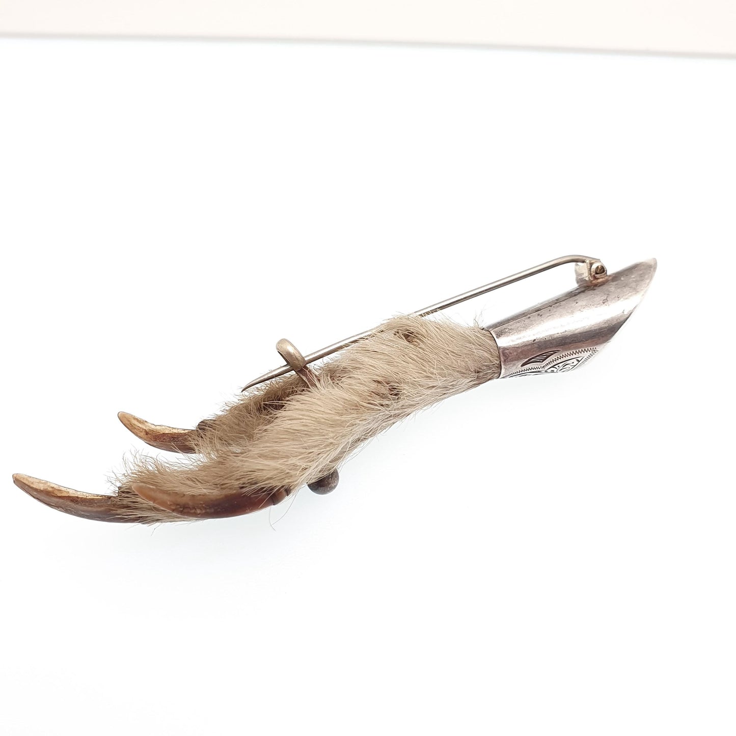 Antique Victorian Grouse Foot Brooch Solid Silver Pin Scottish High Quality Large Bird Claw Genuine Real Mens Womens Highlands Jewelry