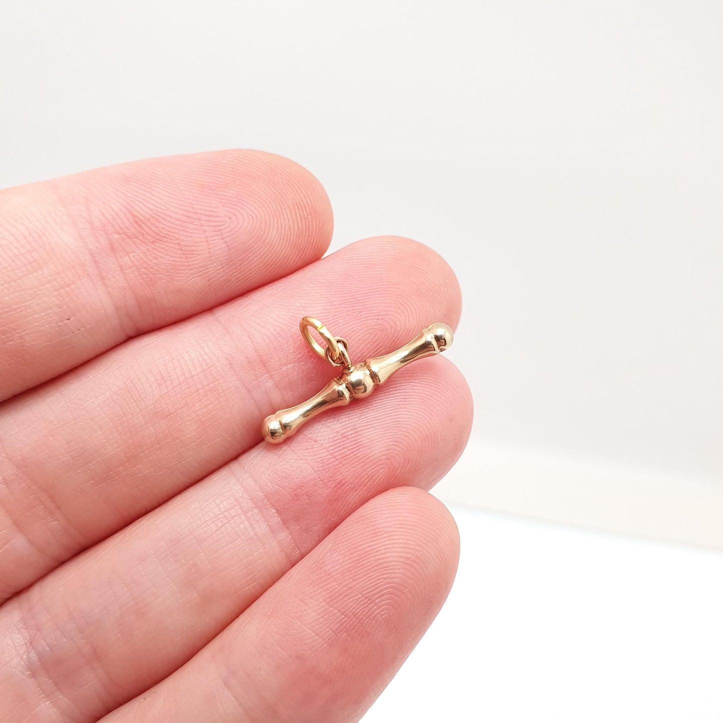 Vintage 9ct Gold T Bar Pendant Fob Necklace Solid 375 9k 9 Carat Albert Chain Jewelry Jewellery Yellow Small Genuine Charm Mens Womens