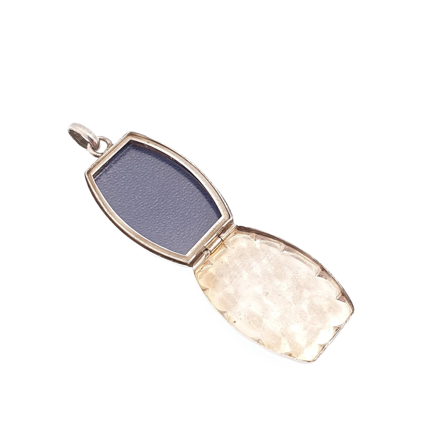 Vintage Sterling Silver Locket Rectangular 1977 Hallmarked Solid 925 Large Big Pendant Picture Photo Vintage Womens Jewelry Jewellery
