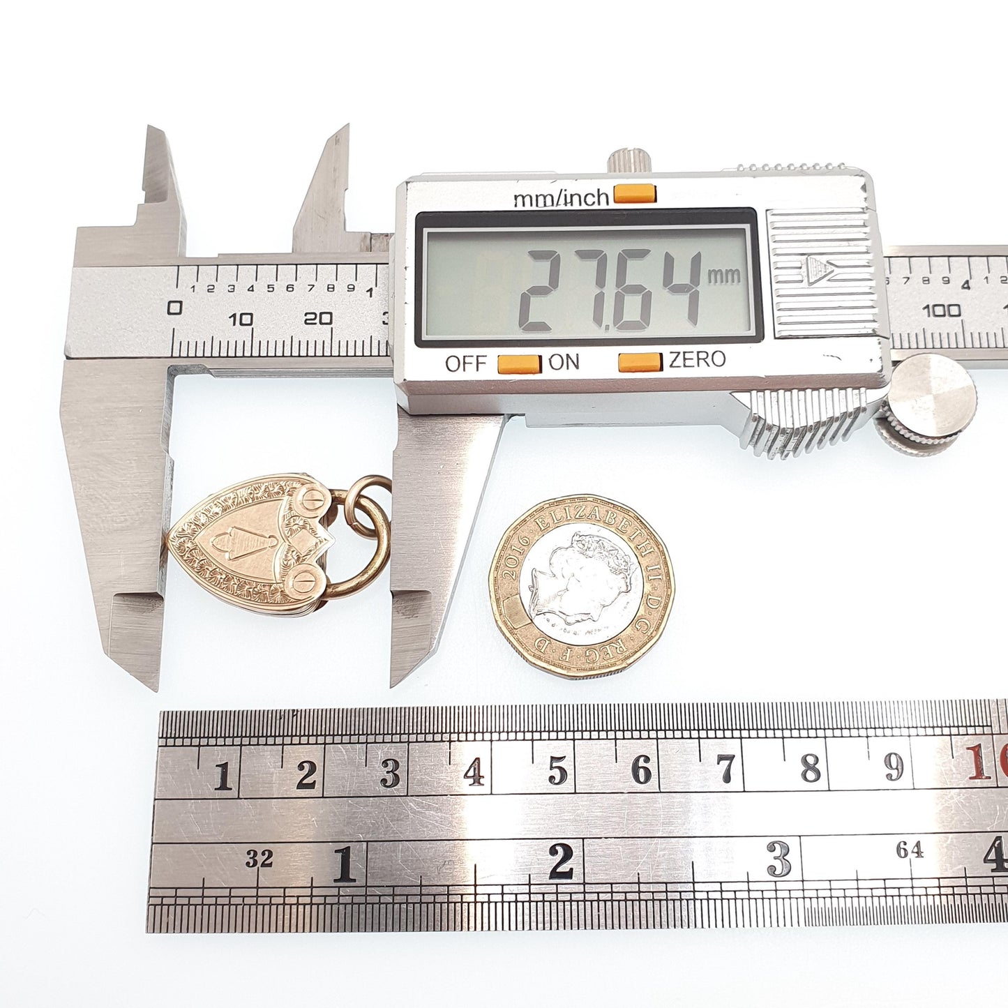 Antique Victorian 9ct Gold Padlock Locket Necklace Lock Pendant Keyhole Solid 375 9k Gold Front Back Photo Picture Vintage Jewellery Jewelry