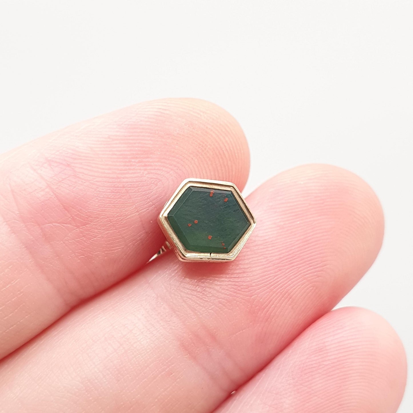 Antique 9ct Gold Bloodstone Turquoise Fob Pendant Victorian Necklace Charm Solid 9k 375 Gemstone Gift Vintage Womens Jewellery Jewelry