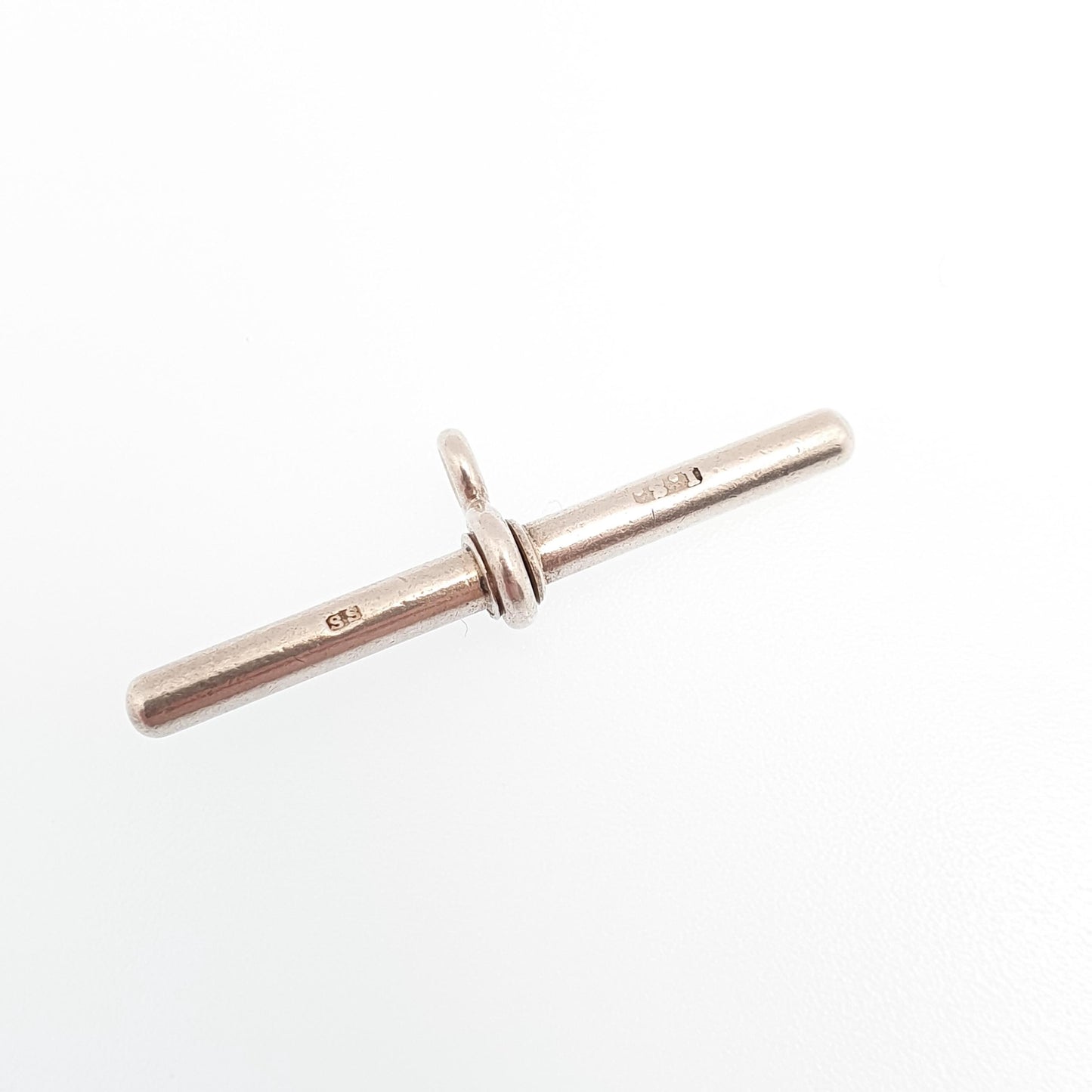 Antique Sterling Silver T Bar Pendant Fob Victorian Albert Chain Necklace Pocket Watch Charm Solid 925 Vintage Mens Womens Jewelry Jewellery