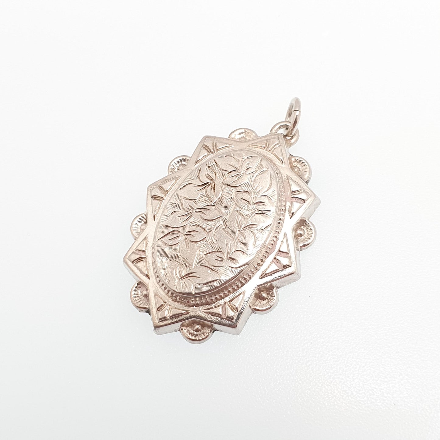 Antique Victorian Solid Silver Pendant Star Sunburst Pointed Starburst Necklace Etruscan Genuine 1800s Womens Jewelry Vintage Jewellery