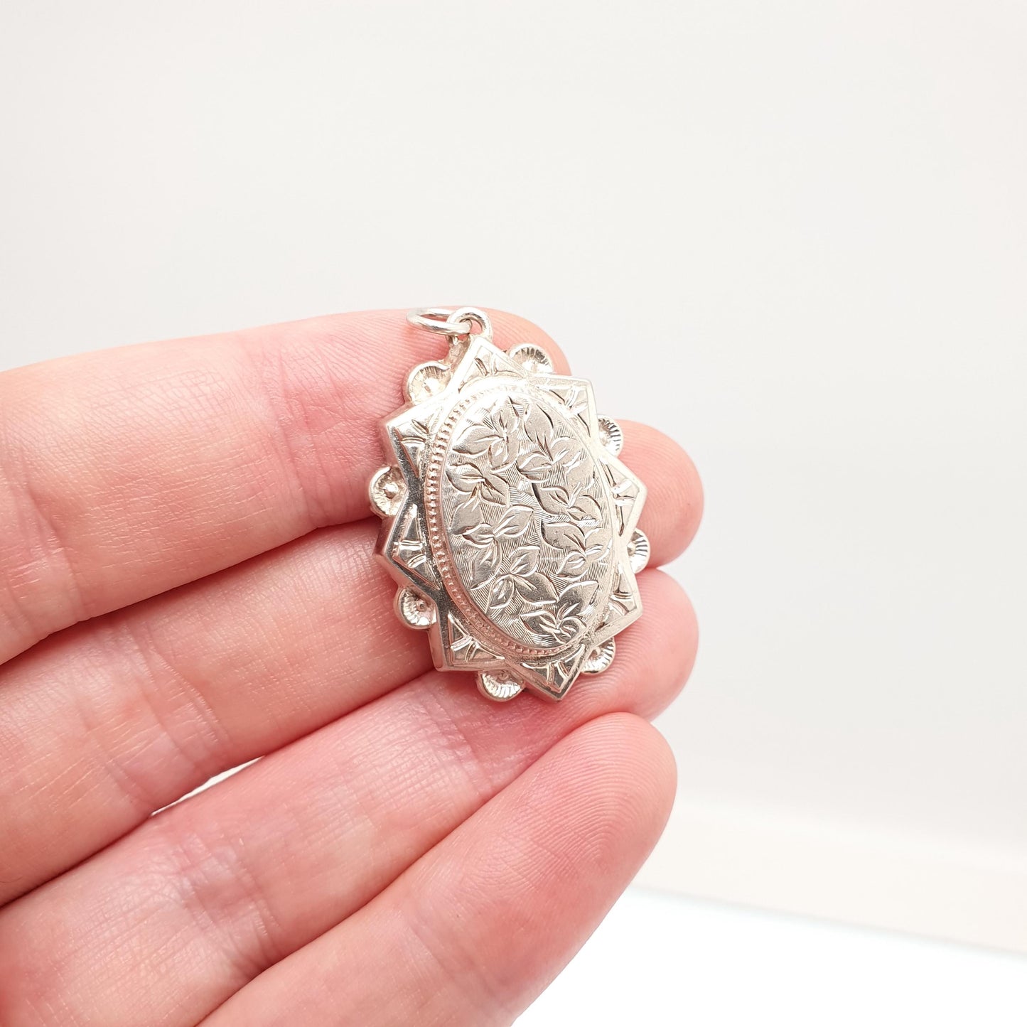 Antique Victorian Solid Silver Pendant Star Sunburst Pointed Starburst Necklace Etruscan Genuine 1800s Womens Jewelry Vintage Jewellery