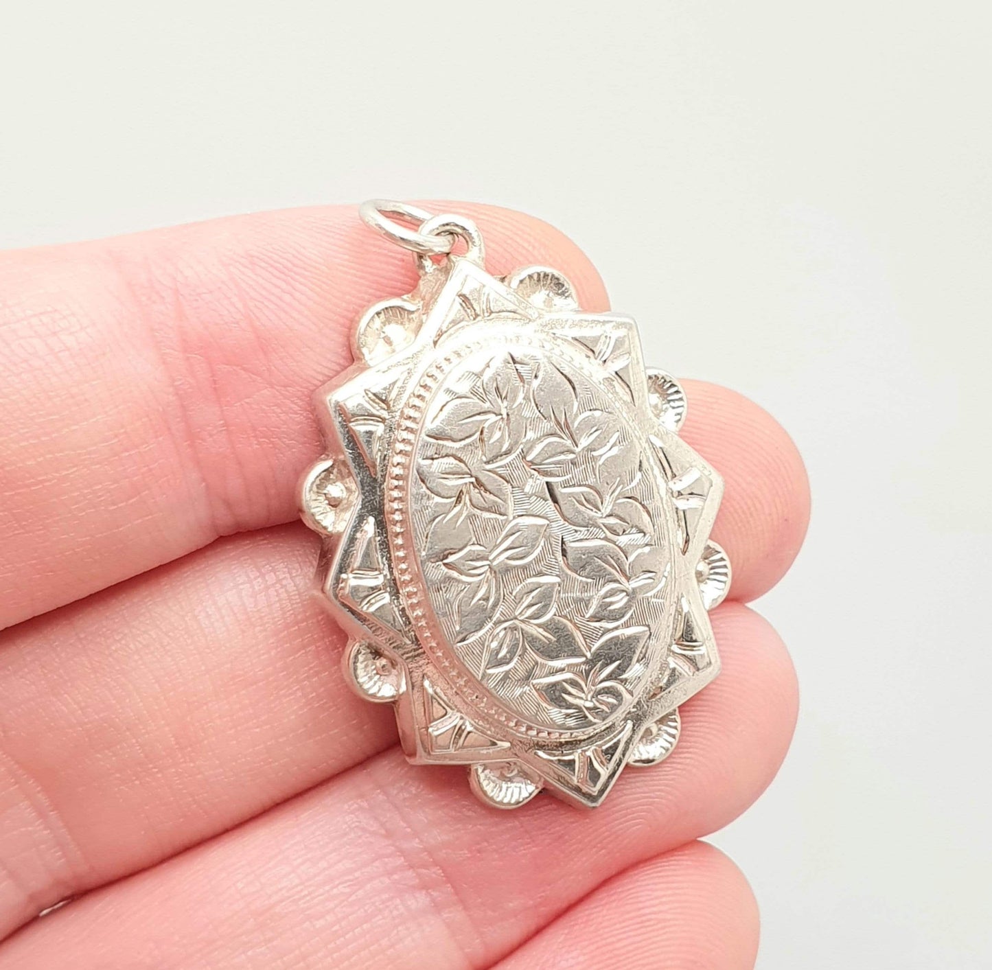 Antique Victorian Solid Silver Pendant Star Sunburst Pointed Starburst Necklace Etruscan Genuine 1800s Womens Jewelry Vintage Jewellery