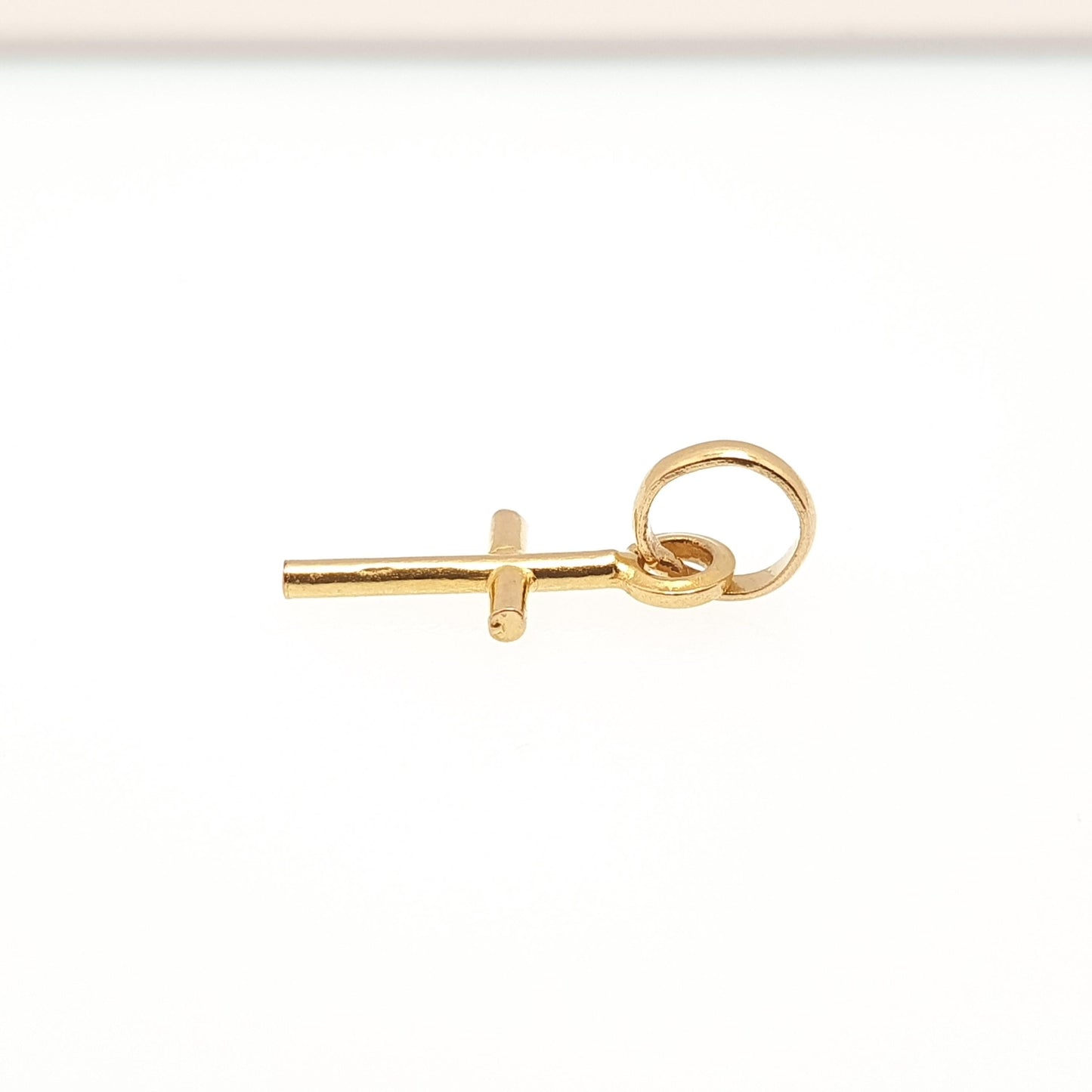 Vintage 18ct Gold Cross Pendant Charm Crucifix Necklace Solid 750 18k Small Petite Gift Christian Catholic Retro Womens Jewelry Jewellery