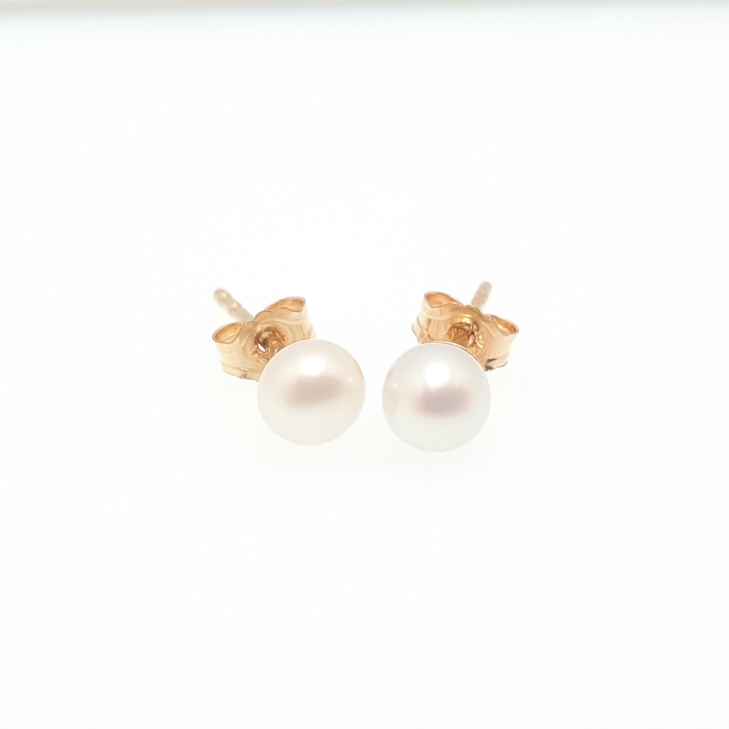 Vintage 9k Gold Cultured Pearl Earrings Stud White Cream Solid Yellow 9k 9 Carat Womens Ladies Jewelry Jewellery Bead Ball Jewellery Jewelry