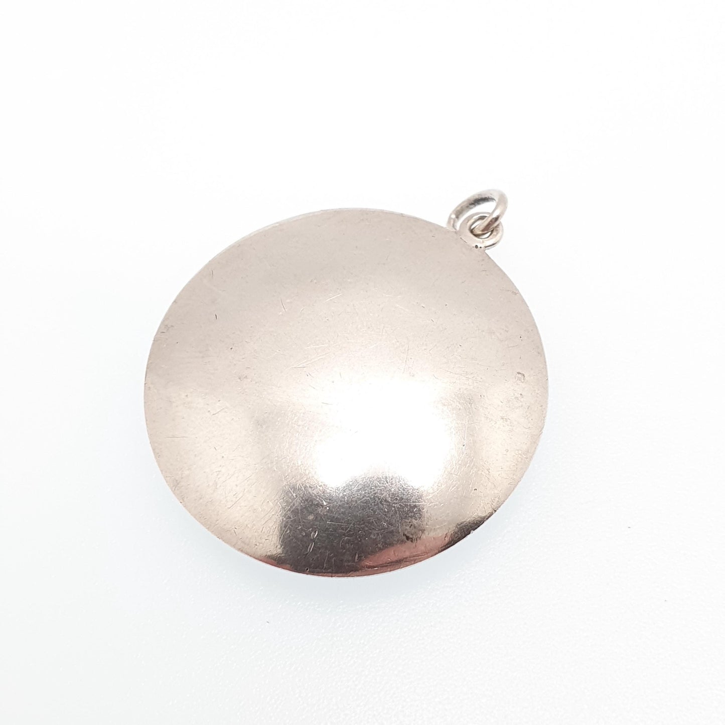 Antique Solid Silver Enamel Powder Compact Locket Pendant Champleve Giardinetti Flower Basket Vintage 935 Womens Jewelry Jewellery