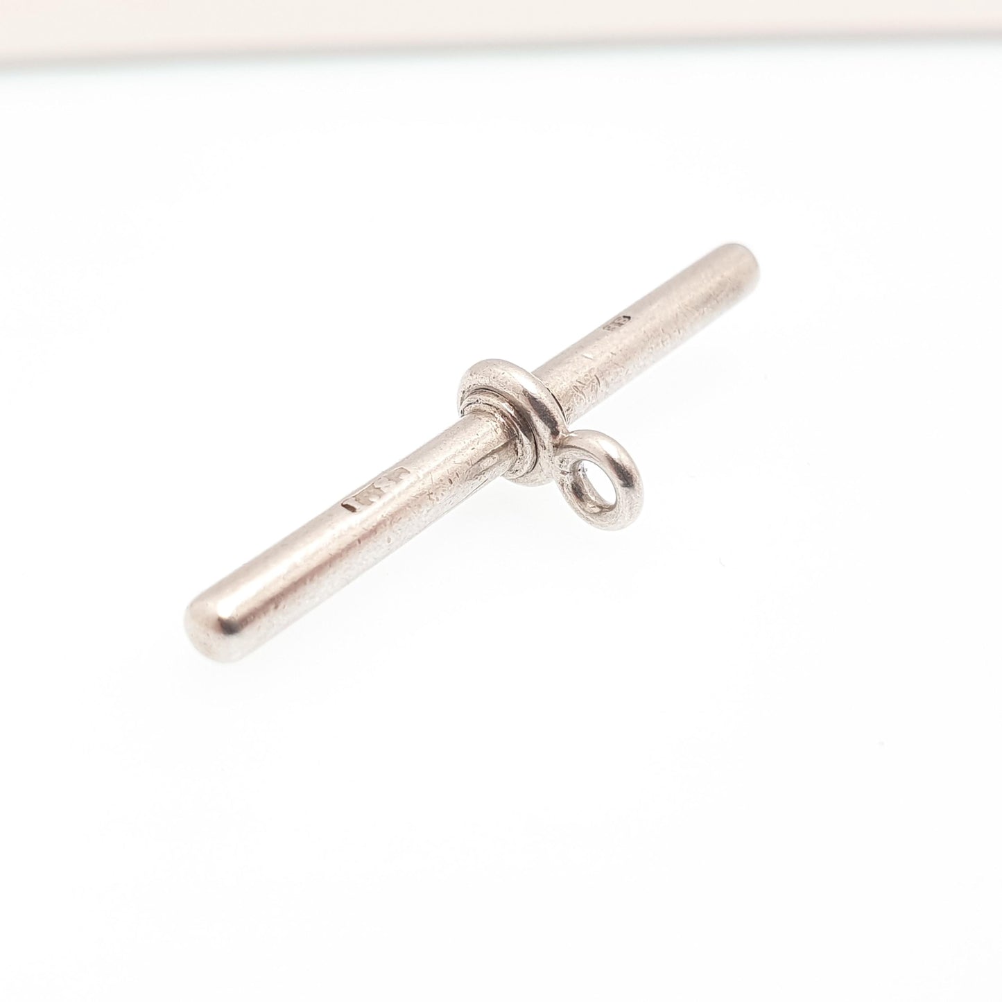 Antique Sterling Silver T Bar Pendant Fob Victorian Albert Chain Necklace Pocket Watch Charm Solid 925 Vintage Mens Womens Jewelry Jewellery