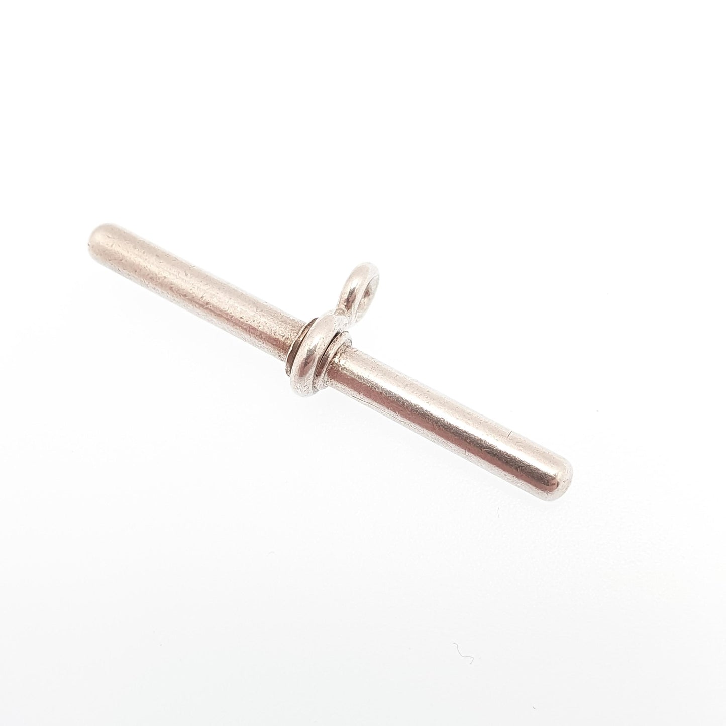 Antique Sterling Silver T Bar Pendant Fob Victorian Albert Chain Necklace Pocket Watch Charm Solid 925 Vintage Mens Womens Jewelry Jewellery