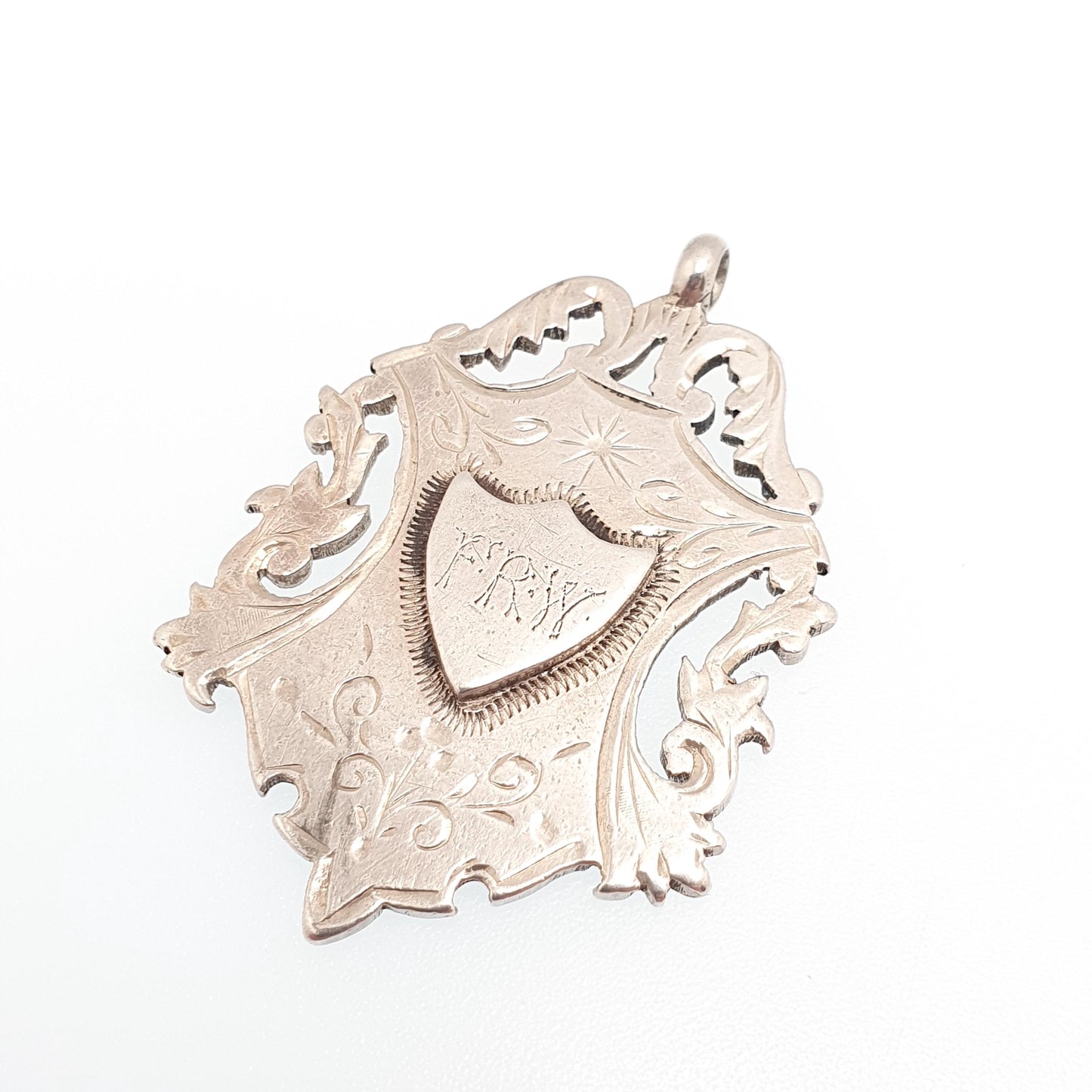 Antique Victorian Sterling Silver Albert Fob Pendant Big Heavy Large 1893 Hallmark Shield 13.96g Necklace Womens Mens Jewelry Jewellery