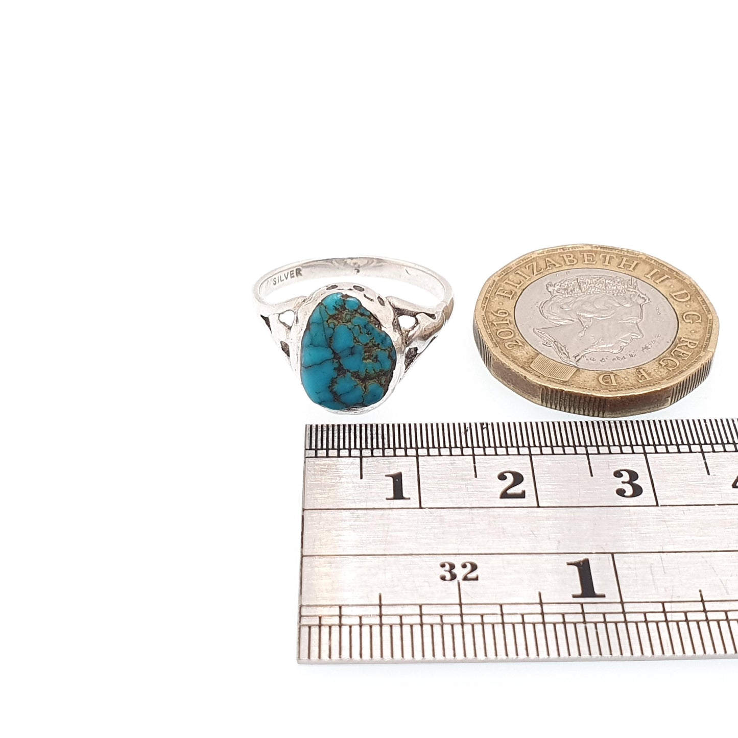 RESERVED/SOLD DON Antique Victorian Solid Silver Turquoise Ring Natural Matrix Gemstone Signet Genuine Hand Set Gift 1800s