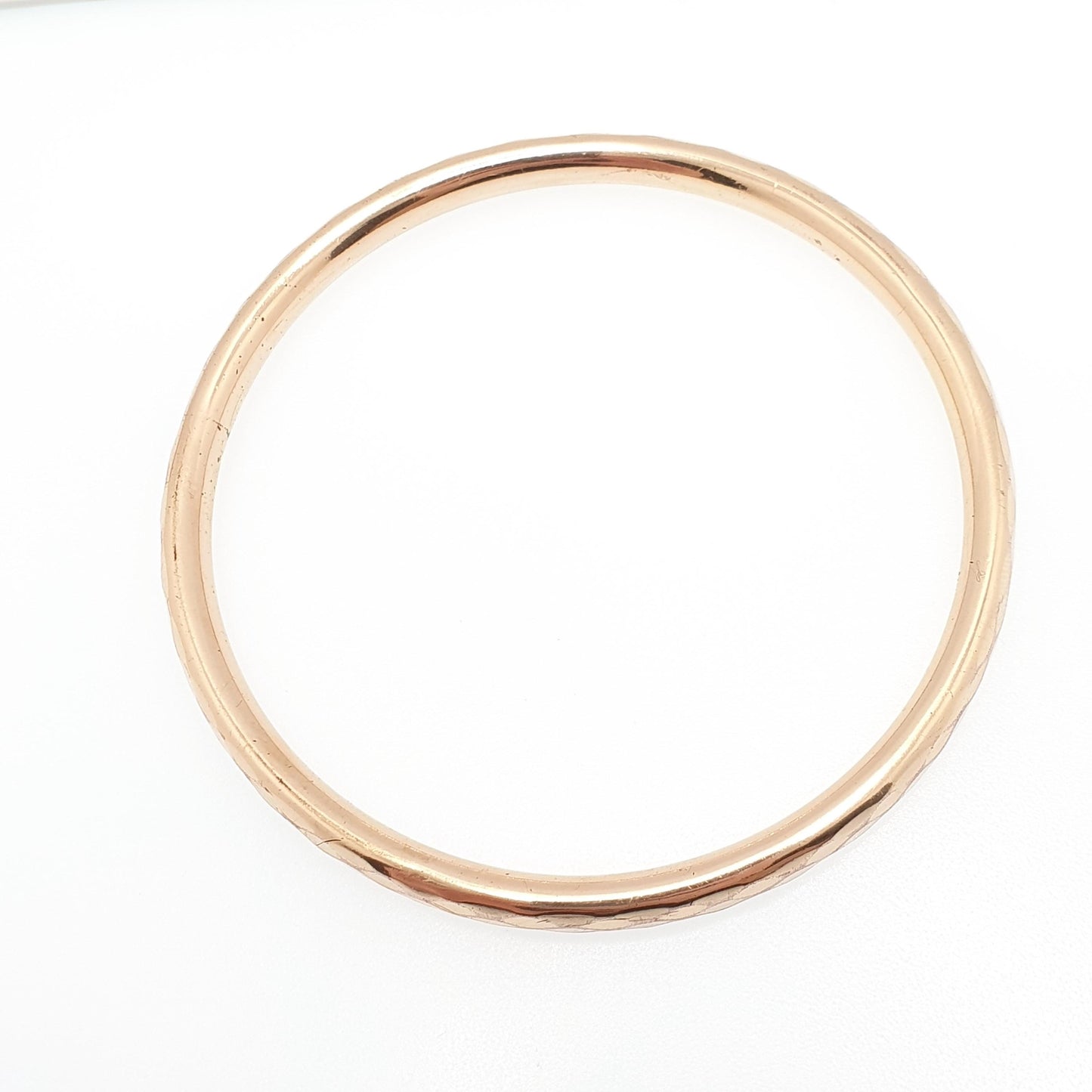 Antique Victorian Rolled Gold Slave Bangle Faceted Edge Bracelet Large Big Gold Filled 1800s Vintage Jewelry Jewellery Ladies Womens