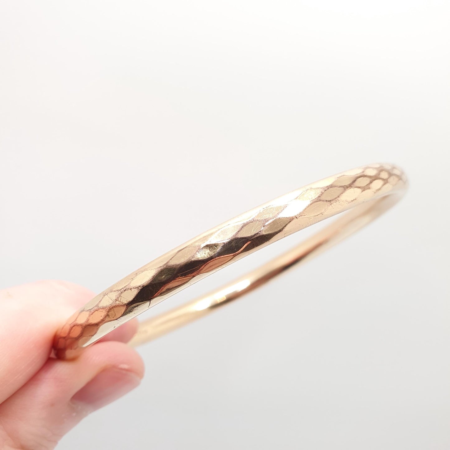Antique Victorian Rolled Gold Slave Bangle Faceted Edge Bracelet Large Big Gold Filled 1800s Vintage Jewelry Jewellery Ladies Womens