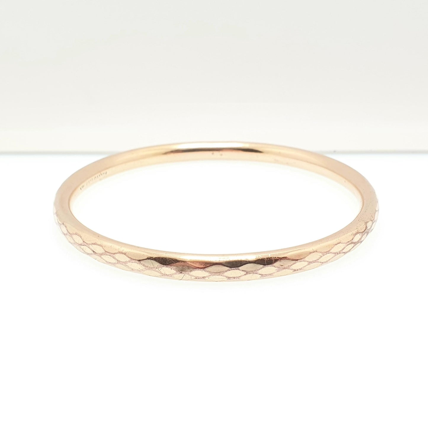 Antique Victorian Rolled Gold Slave Bangle Faceted Edge Bracelet Large Big Gold Filled 1800s Vintage Jewelry Jewellery Ladies Womens