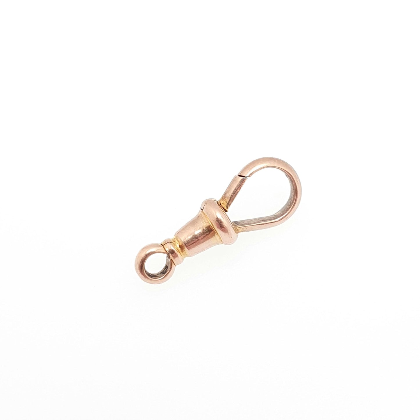 Antique 9ct 9k Solid Gold Dog Clip Clasp Swivel Victorian Rose Red Fastening Genuine 1800s 375 9 Carat Vintage Necklace Bracelet Jewellery
