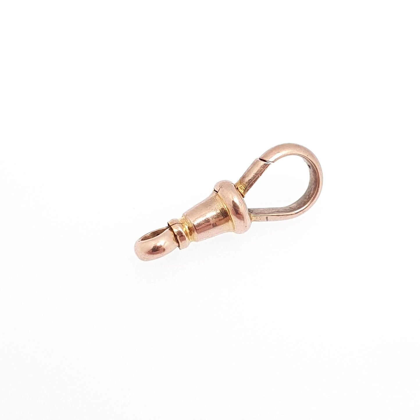 Antique 9ct 9k Solid Gold Dog Clip Clasp Swivel Victorian Rose Red Fastening Genuine 1800s 375 9 Carat Vintage Necklace Bracelet Jewellery