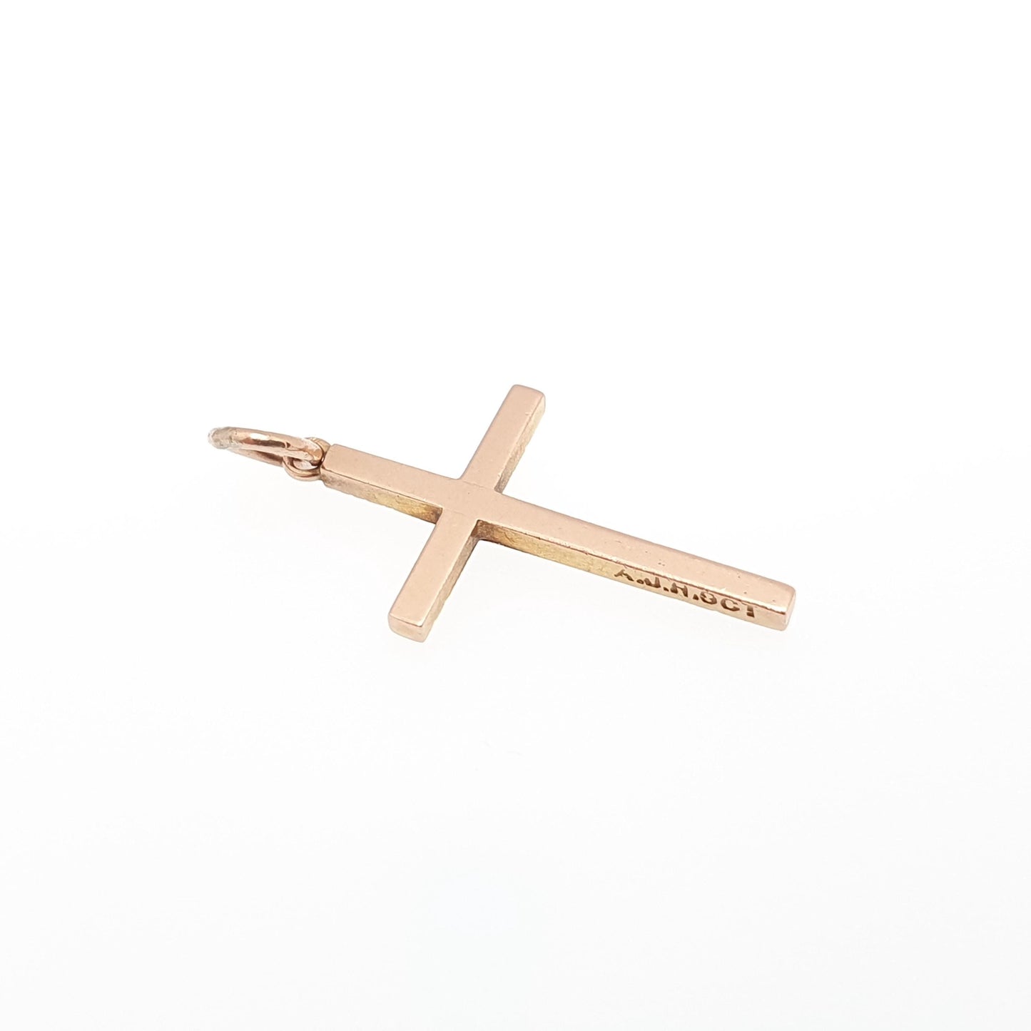 Antique 9k 9ct Gold Crucifix Necklace Cross Pendant 1920s Solid Yellow Charm Catholic Christian Religious Mens Womens Jewelry Jewellery
