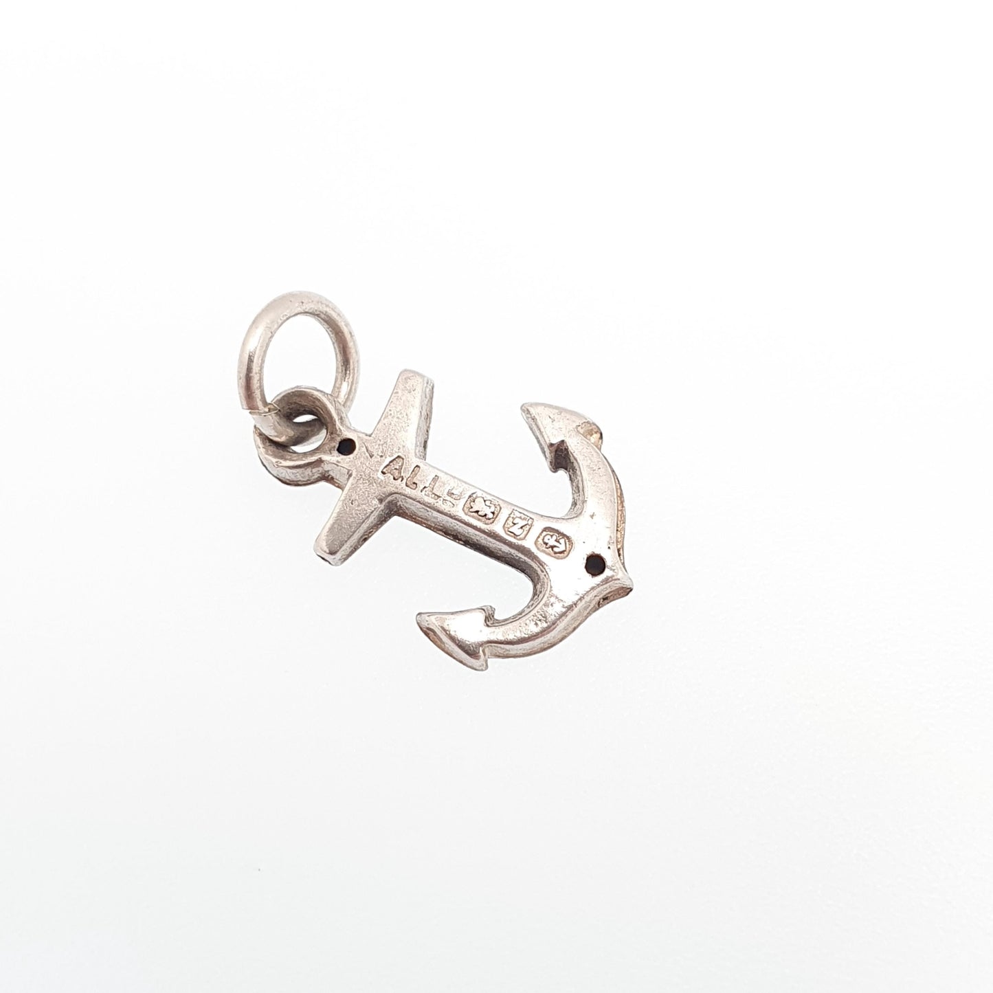 RESERVED/SOLD DON Antique Victorian Sterling Silver Anchor Charm Pendant 1899 Hallmark Bracelet Necklace Boat Hope Sail Travel Gift