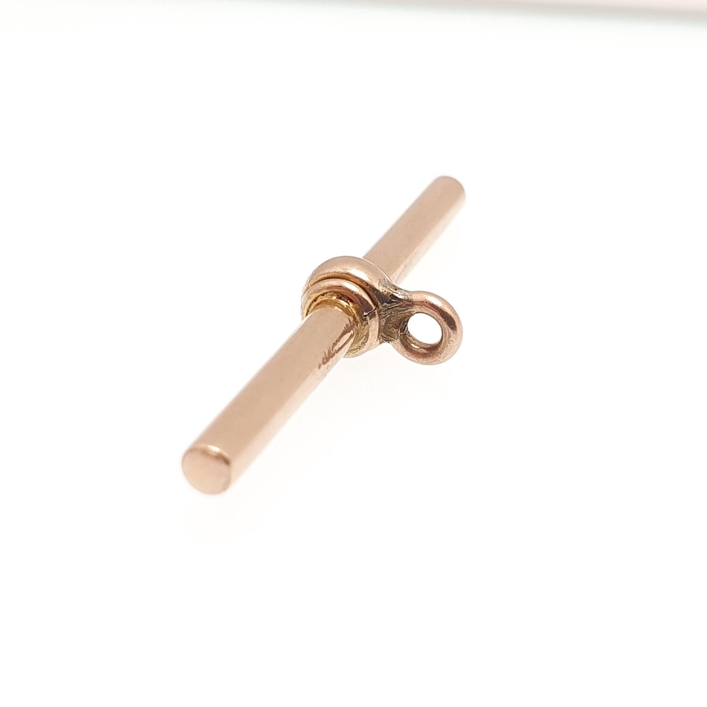 Antique Victorian 9ct Rose Gold T Bar Pendant Fob Necklace Solid 375 9k 9 Carat Large Hallmark Albert Chain Jewelry Jewellery Mens Womens