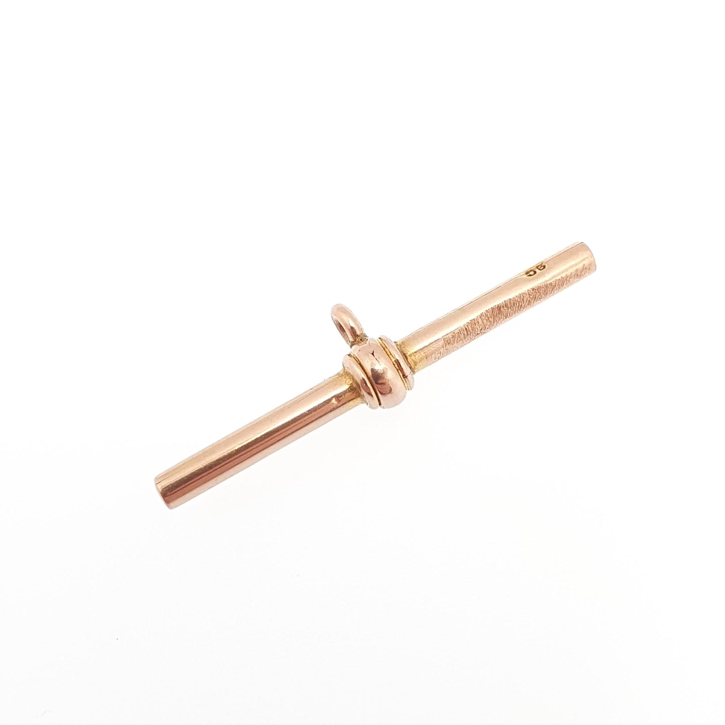 Antique Victorian 9ct Rose Gold T Bar Pendant Fob Necklace Solid 375 9k 9 Carat Large Hallmark Albert Chain Jewelry Jewellery Mens Womens