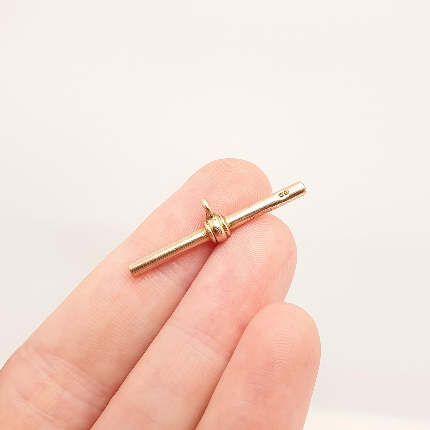 Antique Victorian 9ct Rose Gold T Bar Pendant Fob Necklace Solid 375 9k 9 Carat Large Hallmark Albert Chain Jewelry Jewellery Mens Womens