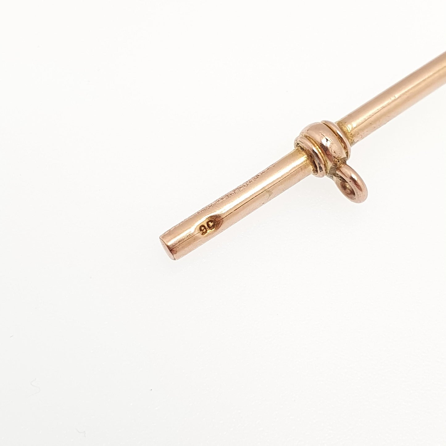 Antique Victorian 9ct Rose Gold T Bar Pendant Fob Necklace Solid 375 9k 9 Carat Large Hallmark Albert Chain Jewelry Jewellery Mens Womens