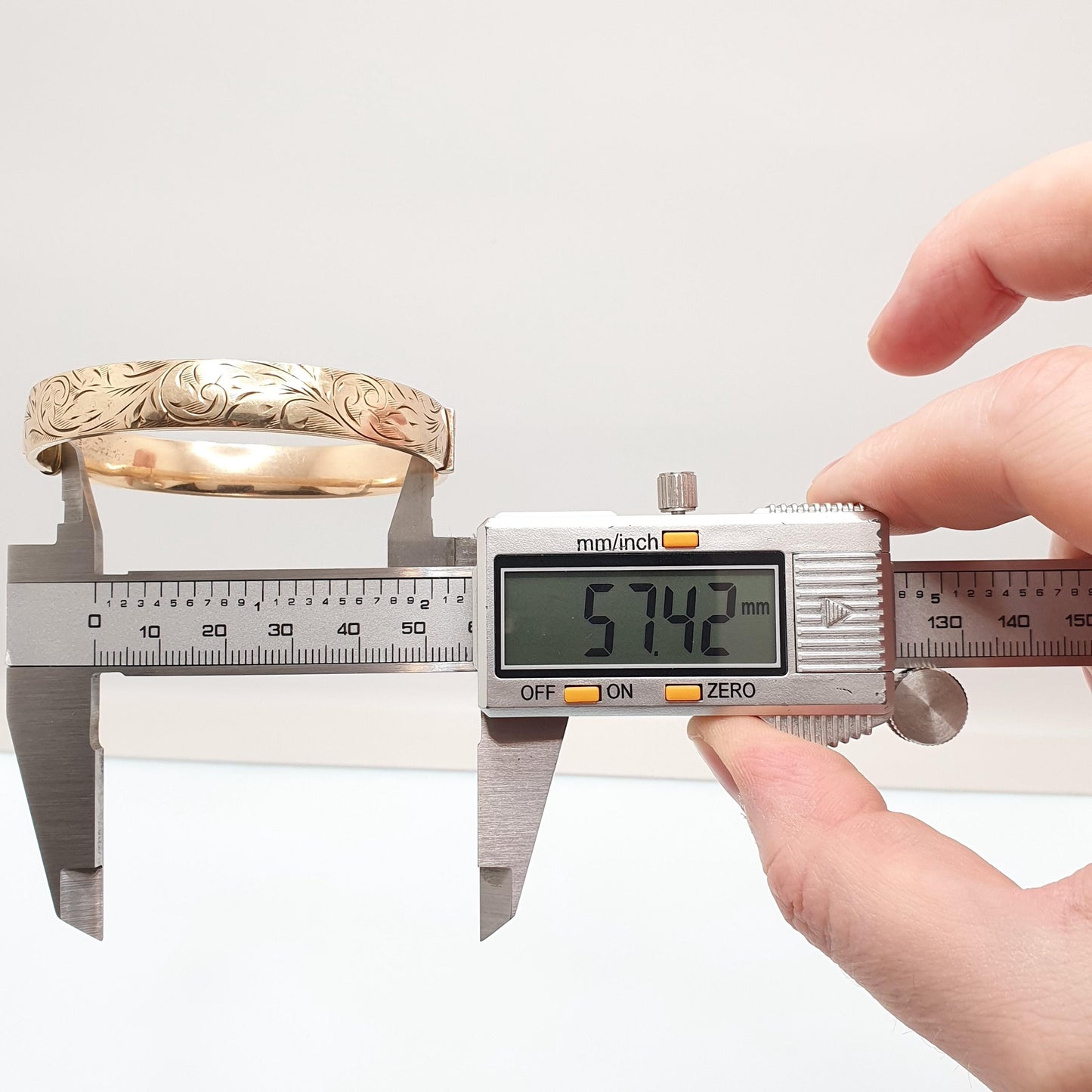 Old Vintage 9ct 9k Gold Metal Core Bangle Bracelet Snap Engraved 1960s 15.50g Heavy Thick Rolled Gold Filled Womens Jewelry Retro Jewellery