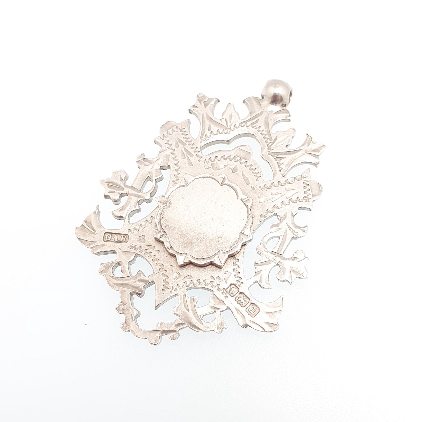 Antique Victorian Sterling Silver Albert Fob Pendant Big Heavy Large 1911 Hallmark Shield 12.83g Necklace Womens Mens Jewelry Jewellery
