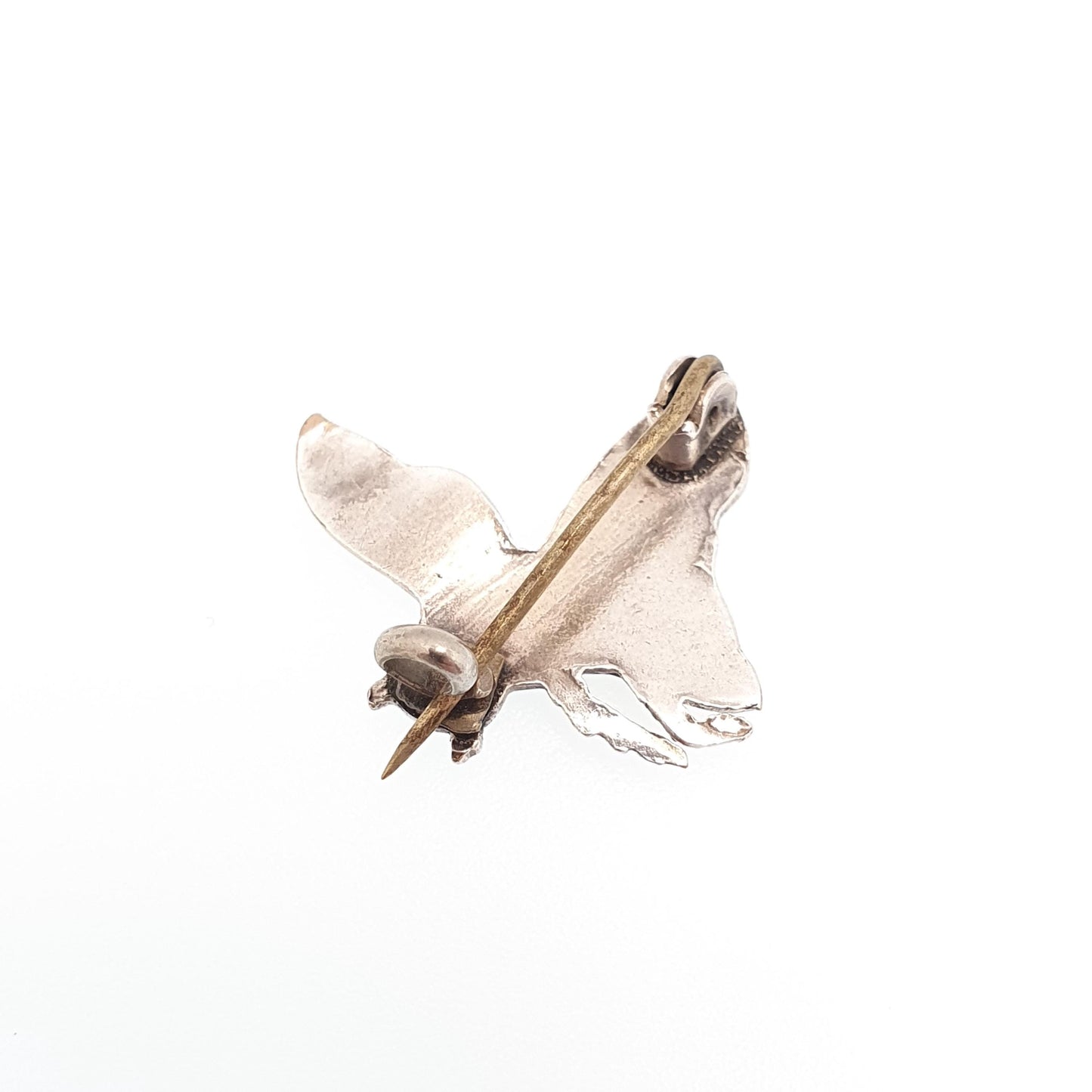 Antique Enamel Bee Brooch Pin Insect Silver Plate Champleve Songbird Swallow Vintage Cute Gift Fly Honeybee Ladies Womens Jewellery Jewelry