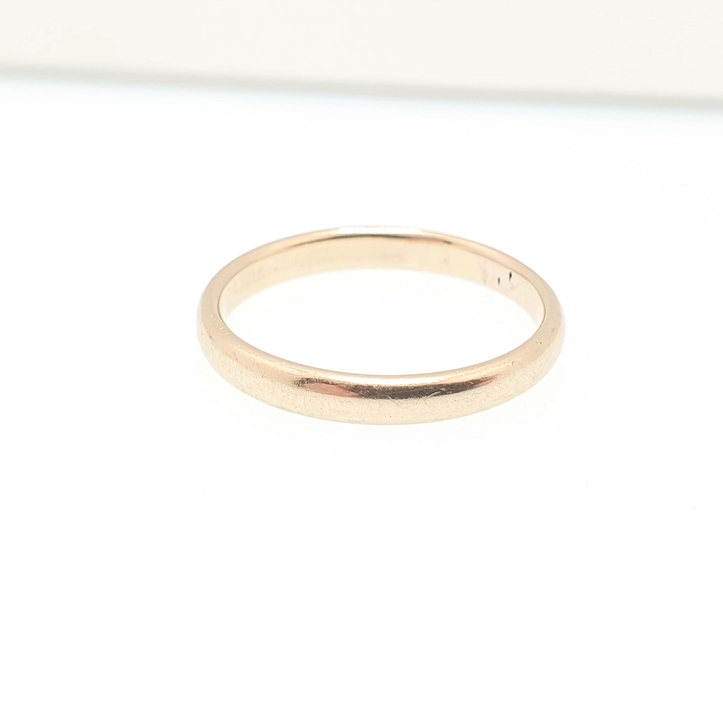 Vintage 9ct 9k Gold Wedding Band Ring 1946 Hallmarked Solid 375 Stacking Stacker Gift Yellow Smooth Mens Womens Fine Jewelry Jewellery