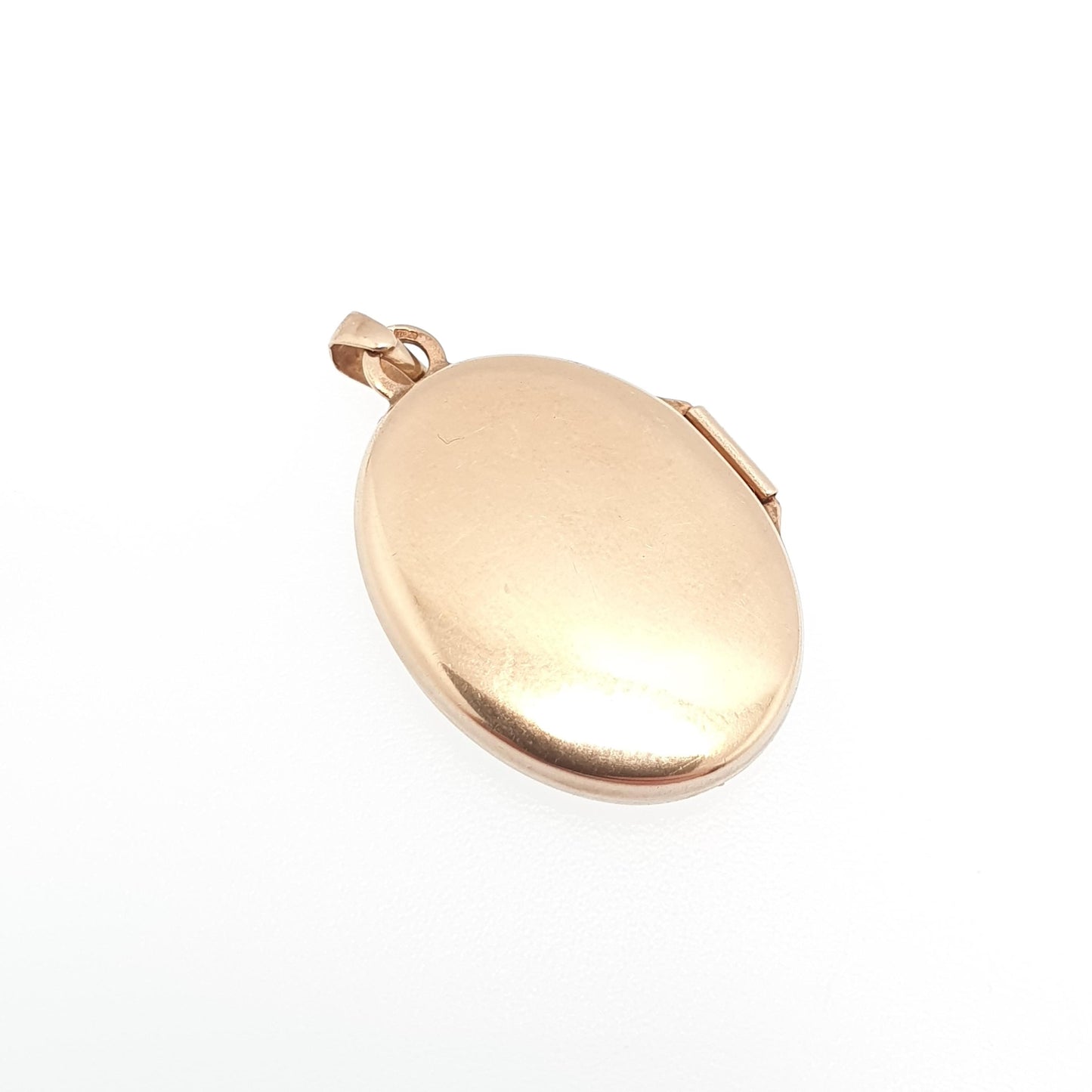 Vintage Solid 9ct 9k Gold Locket Oval All 375 9 Carat Gold Embossed Necklace Hallmark Photo Picture Pendant Retro Jewelry Womens Jewellery
