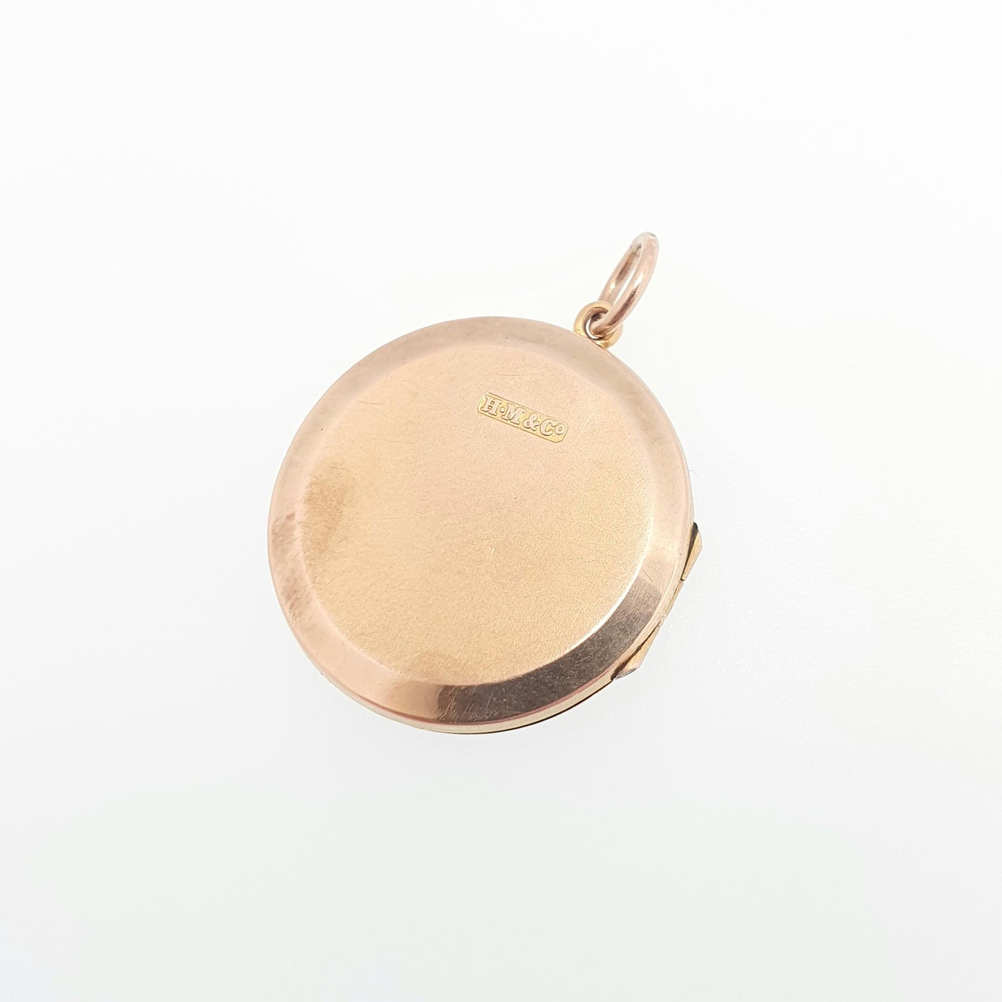 Antique 9ct Rose Gold Locket Victorian Flower Floral Solid 9k 375 Back & Front Engraved Cute Pendant Gift Necklace Jewelry Womens Jewellery