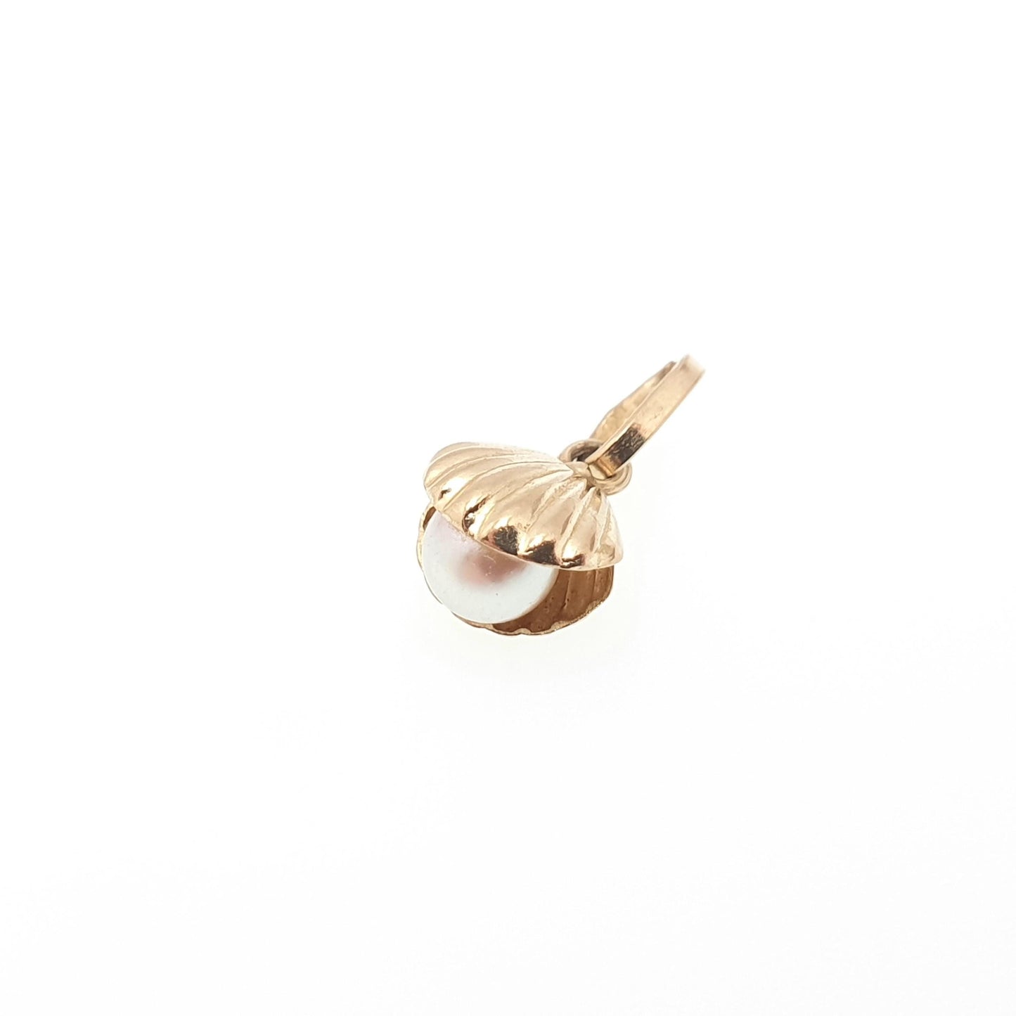 Vintage 9ct 9k Gold Clam Charm Oyster Bracelet Simulated Pearl Necklace Pendant Solid 375 Seashell Shell Womens Mens Jewelry Jewellery