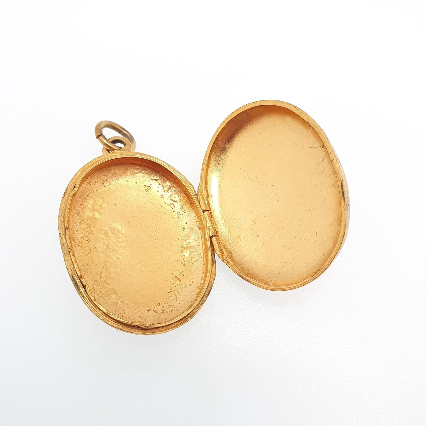 Antique Victorian Gold Gilt Locket Amethyst Paste Large Big Knot Pattern Photo Necklace Pendant Oval Vintage Picture Jewellery Jewelry