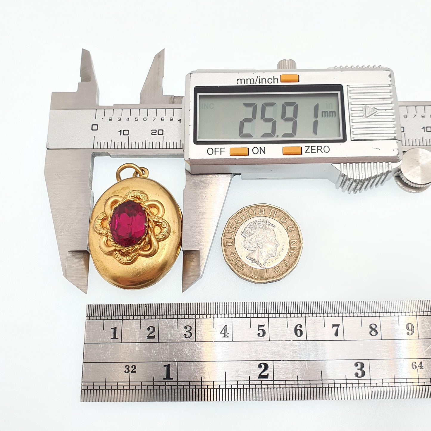 Antique Victorian Gold Gilt Locket Amethyst Paste Large Big Knot Pattern Photo Necklace Pendant Oval Vintage Picture Jewellery Jewelry