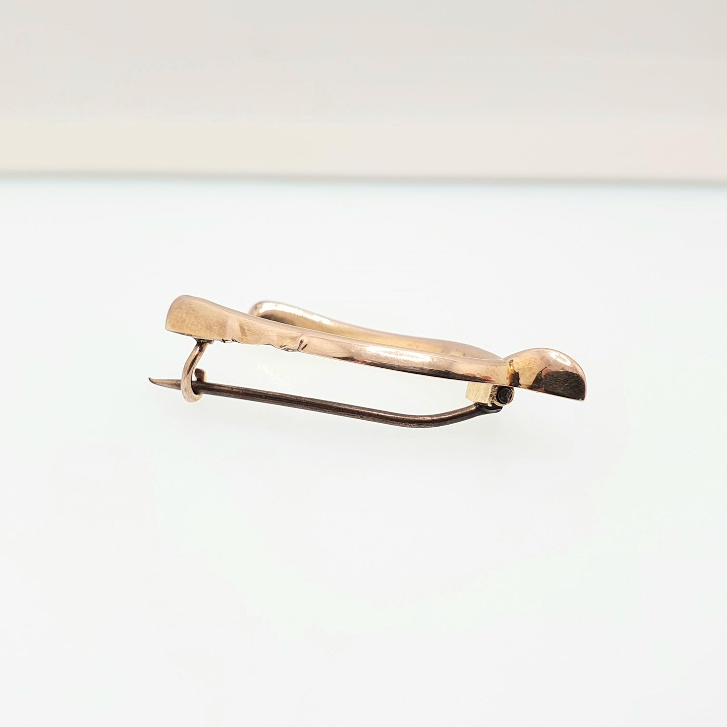 Antique 9ct 9k Gold Wishbone Brooch Victorian Turkey Pin Thanksgiving Good Luck Lucky Solid 375 Vintage Womens Jewelry Jewellery