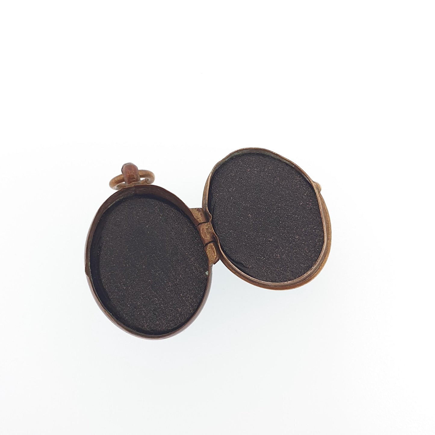 Antique Victorian Faux Bullseye Agate Locket Gold Gilt Pendant Necklace Oval Black Eye Glass Agates Cabochon Vintage Womens Mens Jewelry