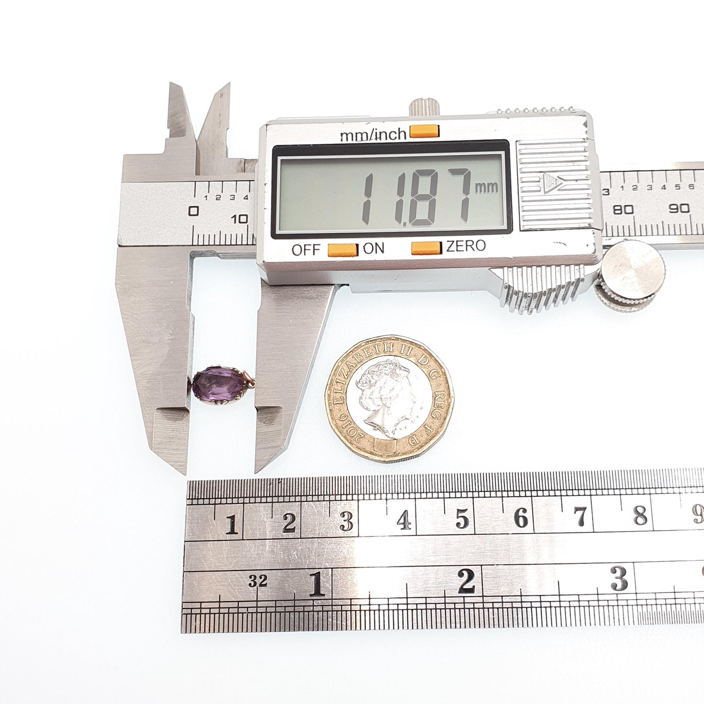 Antique Victorian 9ct Gold Natural Amethyst Pendant Charm Solid 9k 375 Necklace Oval Cut Gemstone Vintage Womens Ladies Jewellery Jewelry