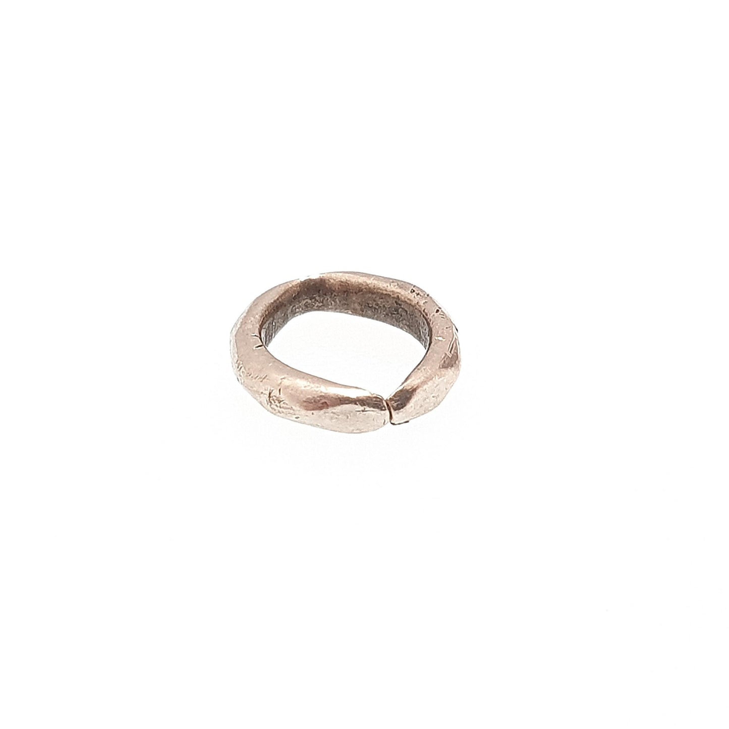 Antique 9k 9ct Gold Jump Ring Faceted Genuine Victorian Early 1800s Solid 375 Angled Yellow Split Open Jewellery Findings Upcycle Women