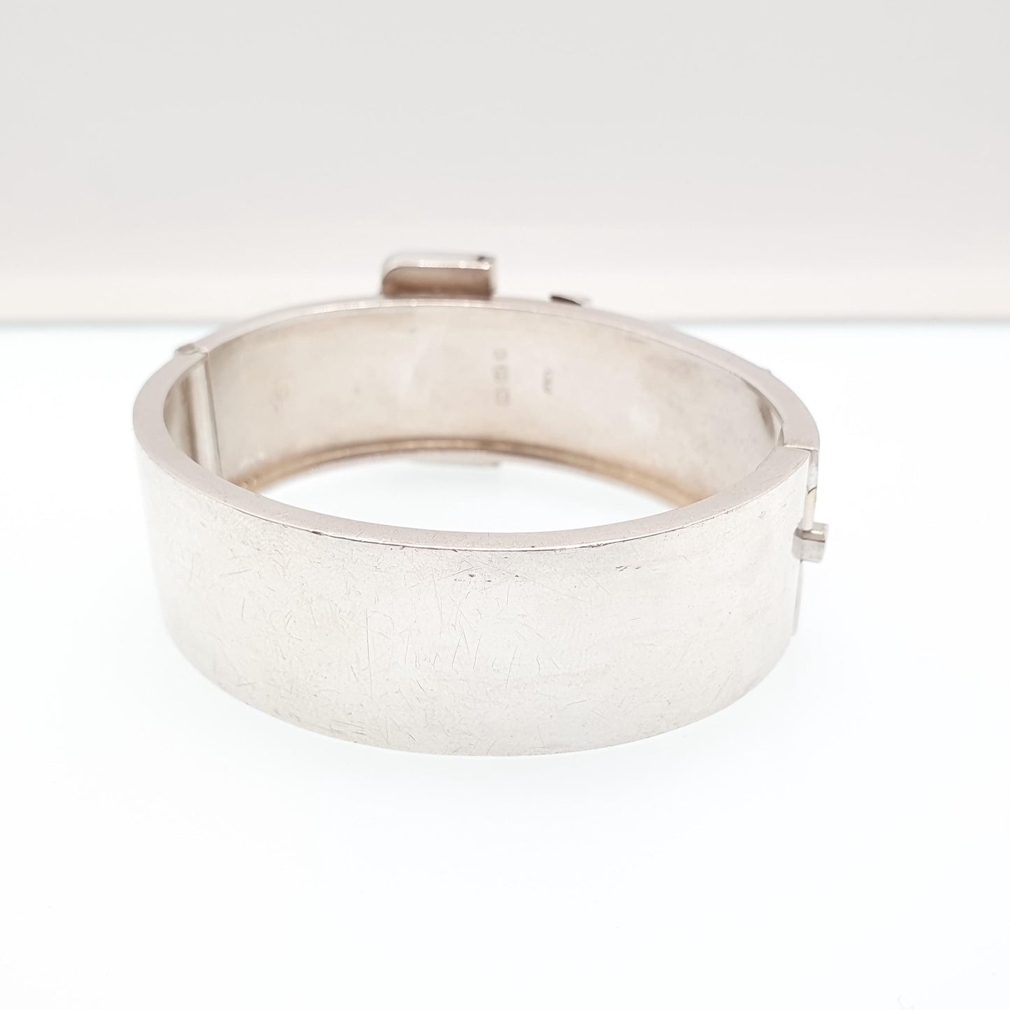 Antique Victorian Sterling Silver Buckle Bracelet Snap Bangle 1883 Hallmark Belt Hand Engraved Fine Estate 1800s Belt Vintage Womens