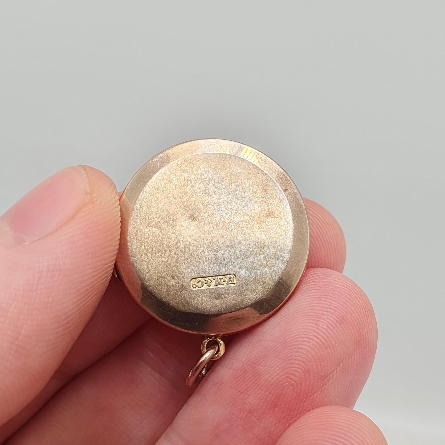 Antique 9ct Rose Gold Locket Victorian Flower Floral Solid 9k 375 Back & Front Engraved Cute Pendant Gift Necklace Jewelry Womens Jewellery