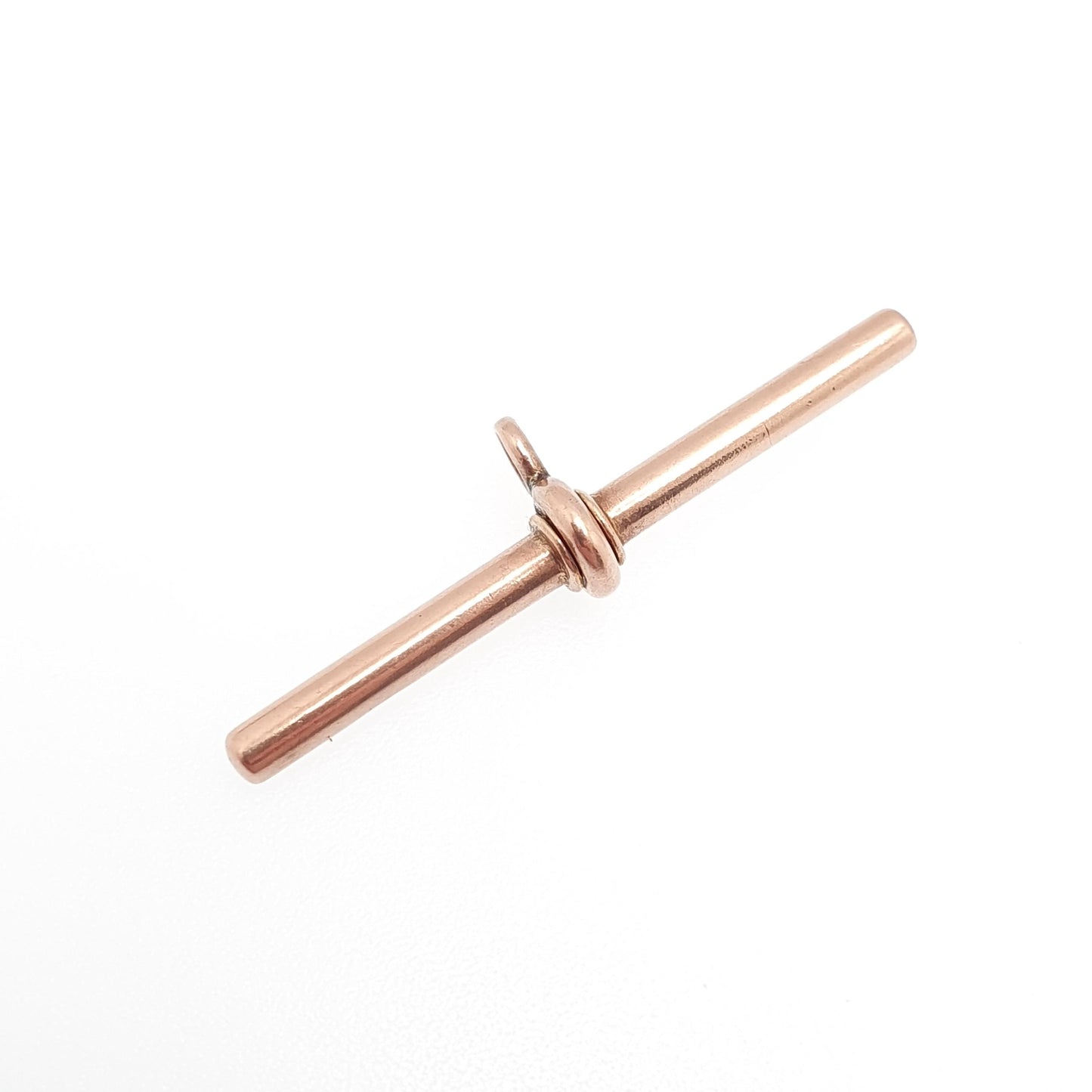 Antique 9ct Rose Gold T Bar Pendant Fob Necklace Solid 375 9k 9 Carat Large Hallmark Albert Chain Red Vintage Jewelry Jewellery Mens Womens
