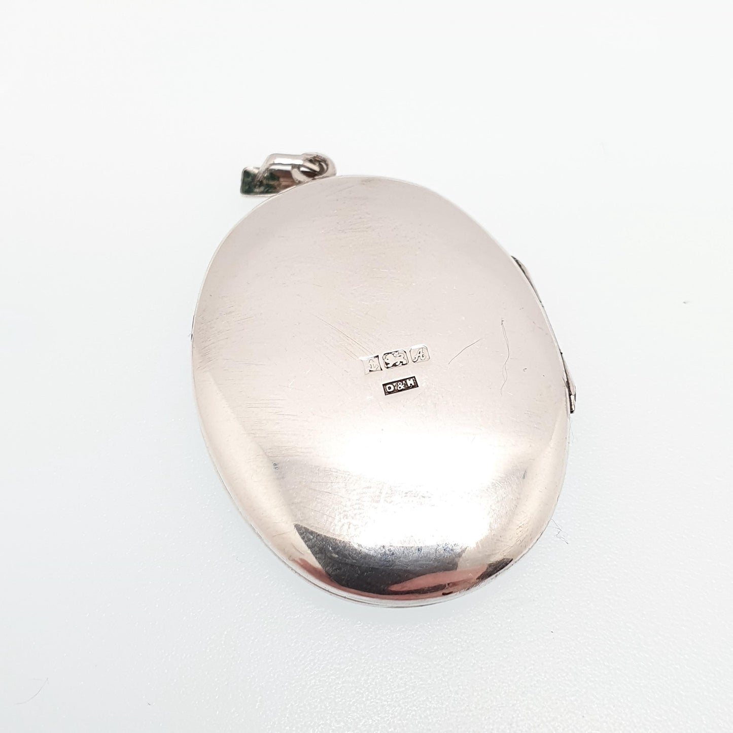 Vintage Sterling Silver Locket Oval 1975 Hallmark Pendant Necklace Large Big Engraved Retro Fine Solid 925 Jewelry Womens Jewellery