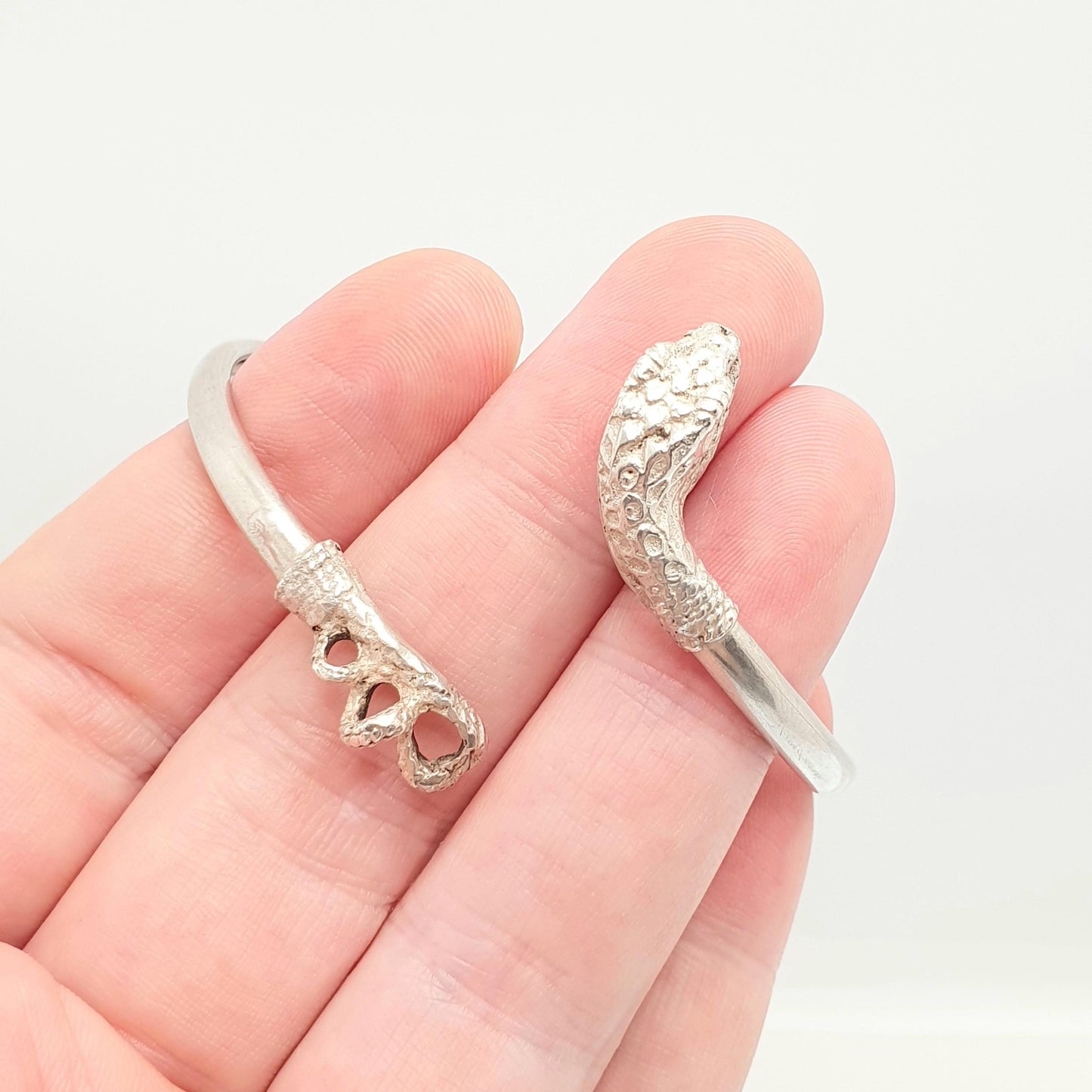 Antique Victorian Solid Silver Snake Bangle Bracelet Bypass Crossover Serpent Fine Estate Rare Vintage Womens Jewellery Jewelry